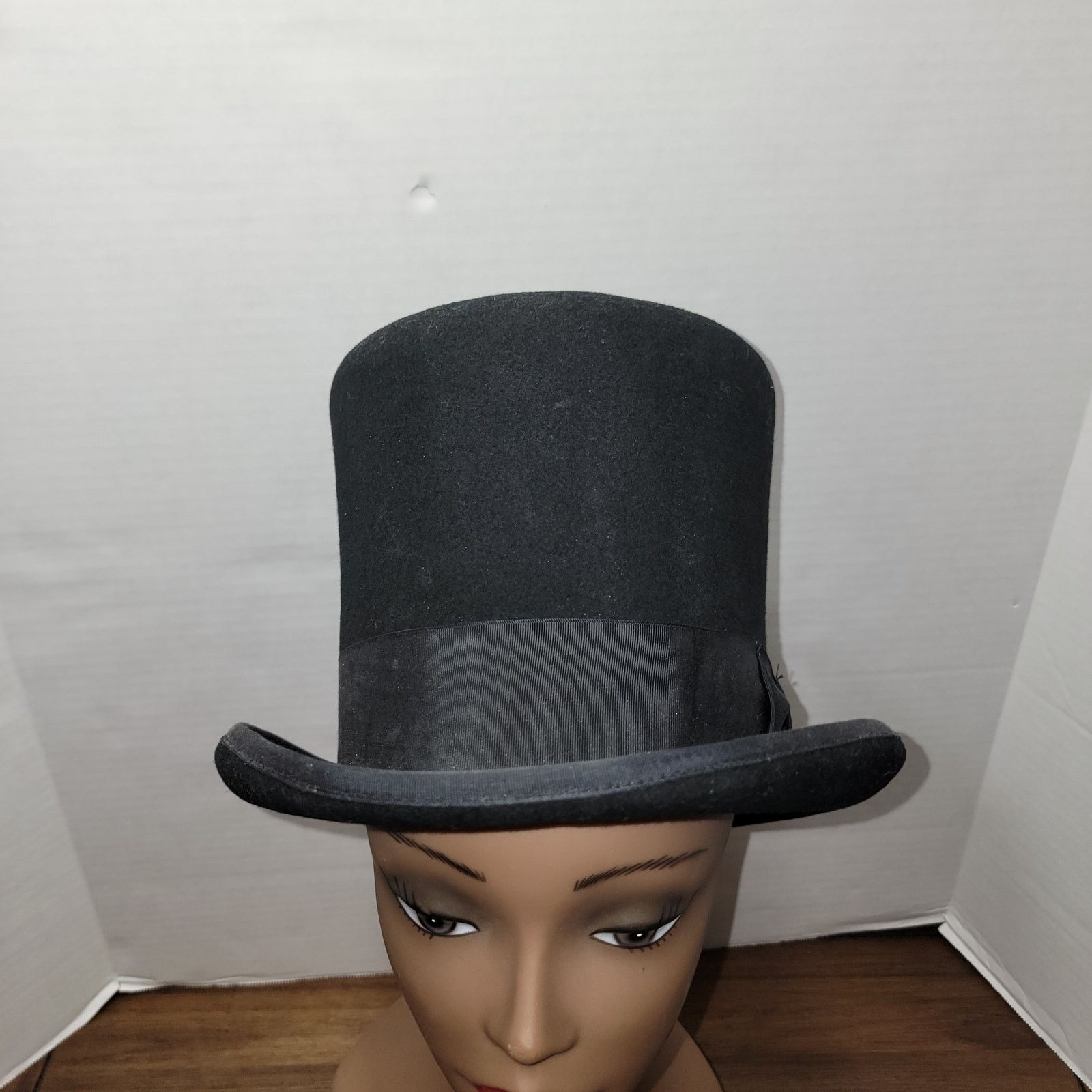 Other 100% Wool Top Hat The Mad Hatter Hat People - Size 7 1/8 57 Size ONE SIZE - 1 Thumbnail
