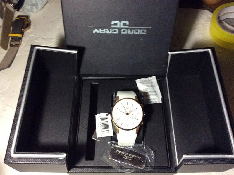 Designer Jorg Gray Men's Quartz Watch rubber white strap Size ONE SIZE - 1 Thumbnail