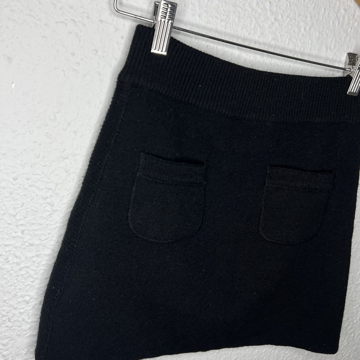 Chanel Vintage Chanel Mini Skirt Wool Big Logo Black Classic Luxury Size 27" / US 4 / IT 40 - 5 Thumbnail