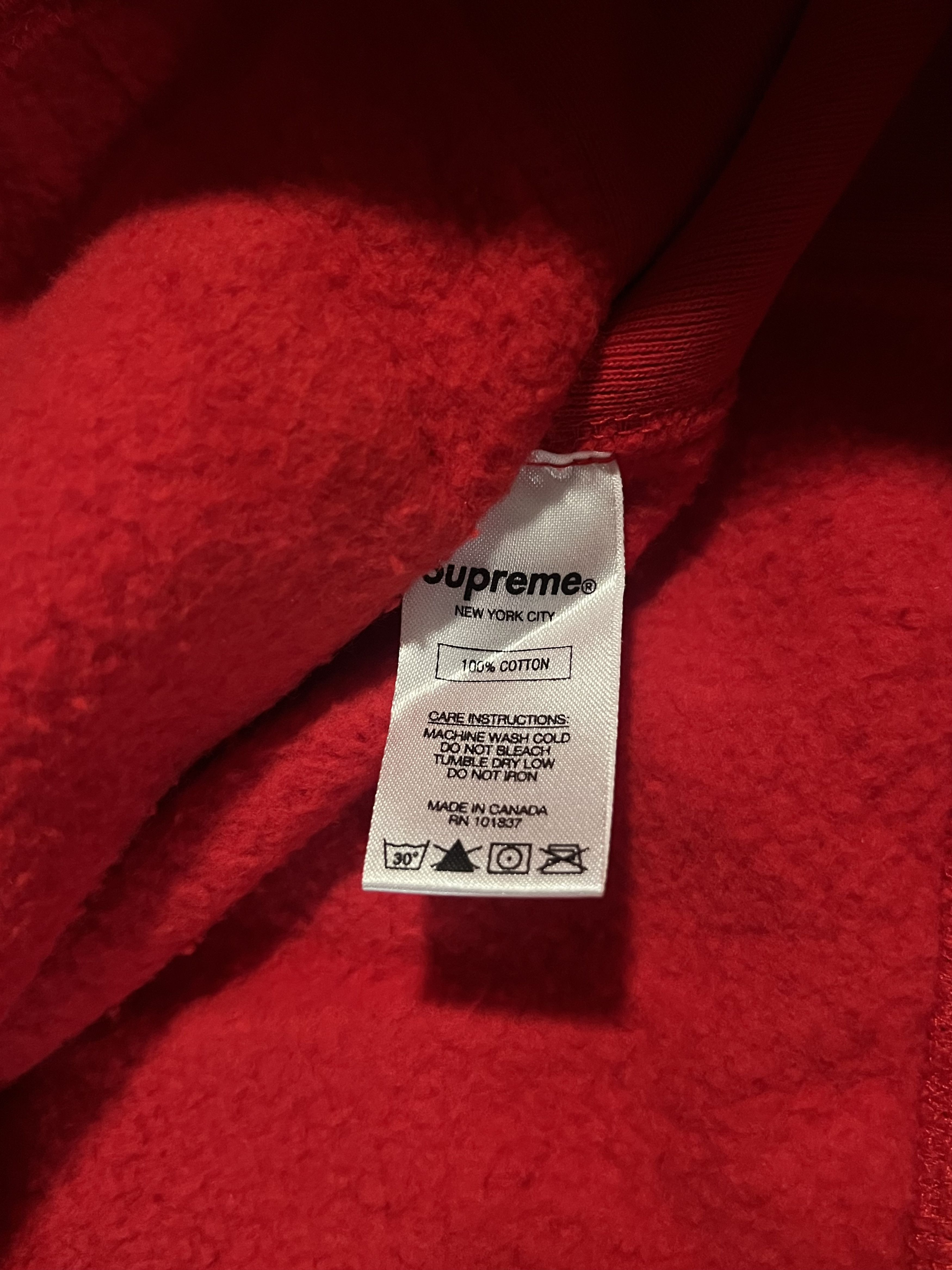 Supreme Supreme Sleeve Patch Hooded Sweatshirt Large Red Size US L / EU 52-54 / 3 - 6 Thumbnail