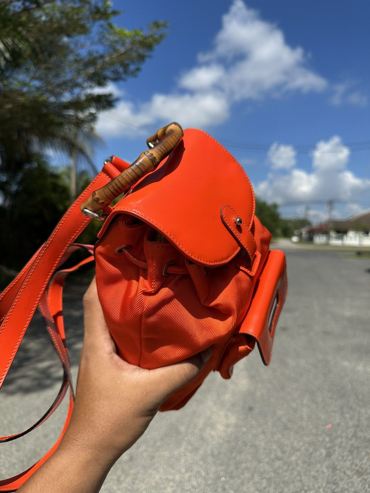 Gucci Gucci Leather Bamboo Backpack Size ONE SIZE - 4 Thumbnail