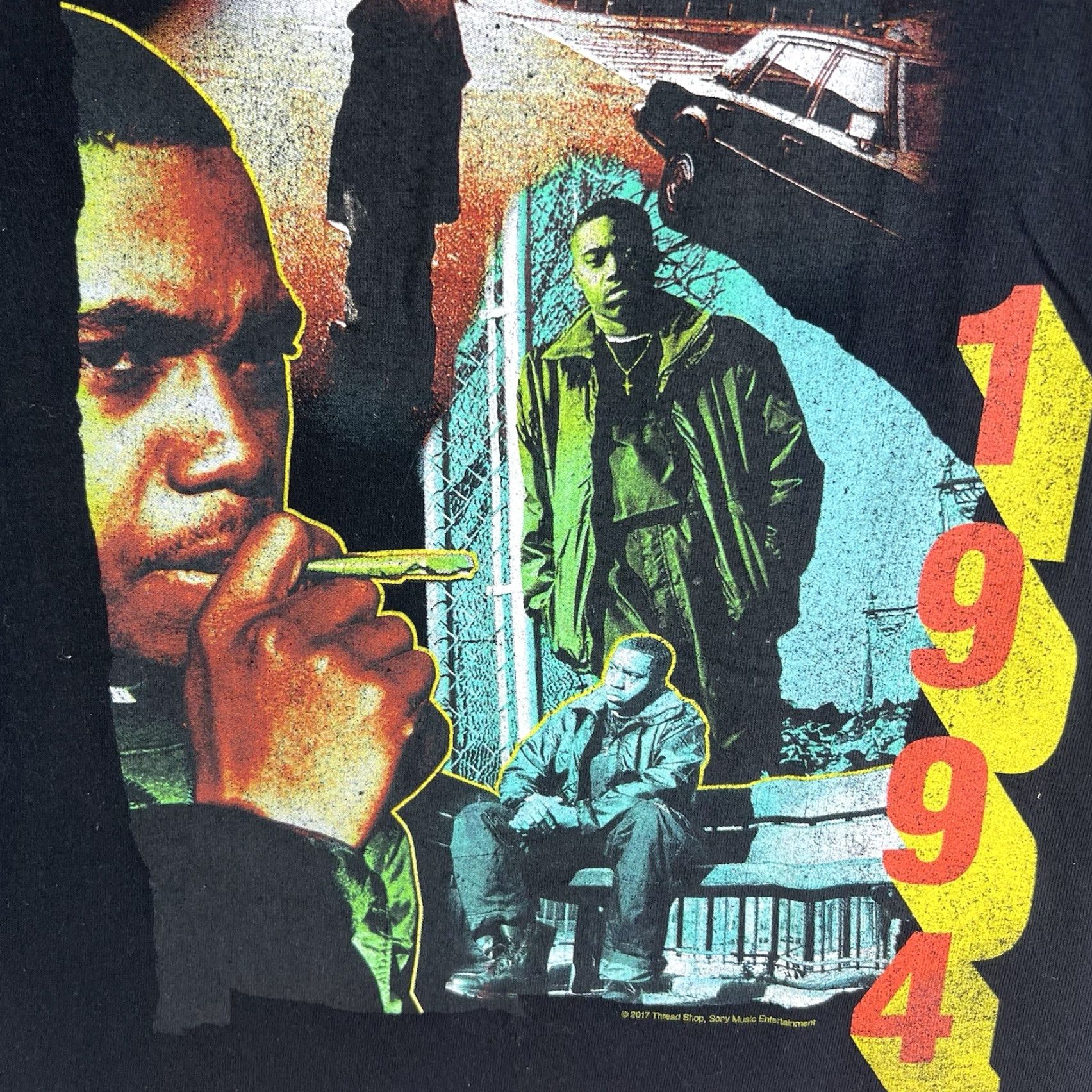 NASA Nasty Nas 1994 Rap Hip-Hop Graphic T-Shirt Mens Size S Black Retro Shirt Size US S / EU 44-46 / 1 - 3 Thumbnail