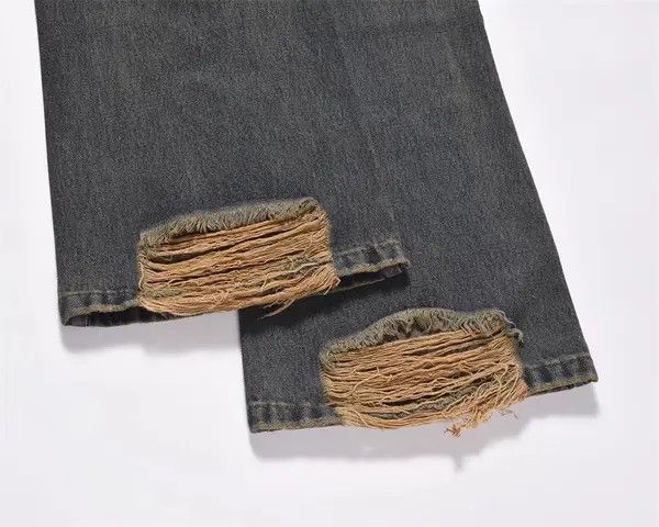 Jean American retro men's washed distressed bootcut jeans Size US 32 / EU 48 - 5 Thumbnail