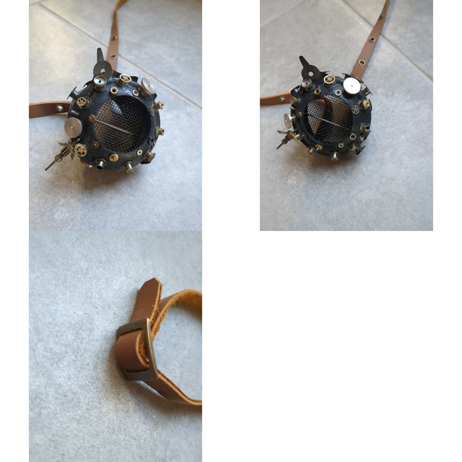 Vintage Halloween Steampunk Buccaneer Eye Patch Pirate Costume Skeleton Head Skull Size ONE SIZE - 8 Thumbnail