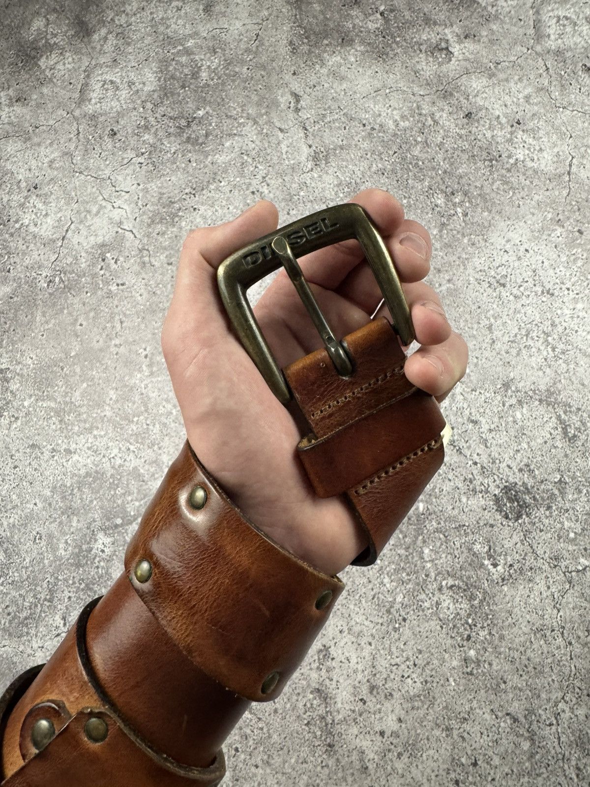 小物 00s diesel leather design belt archive Diesel Men Rare Item