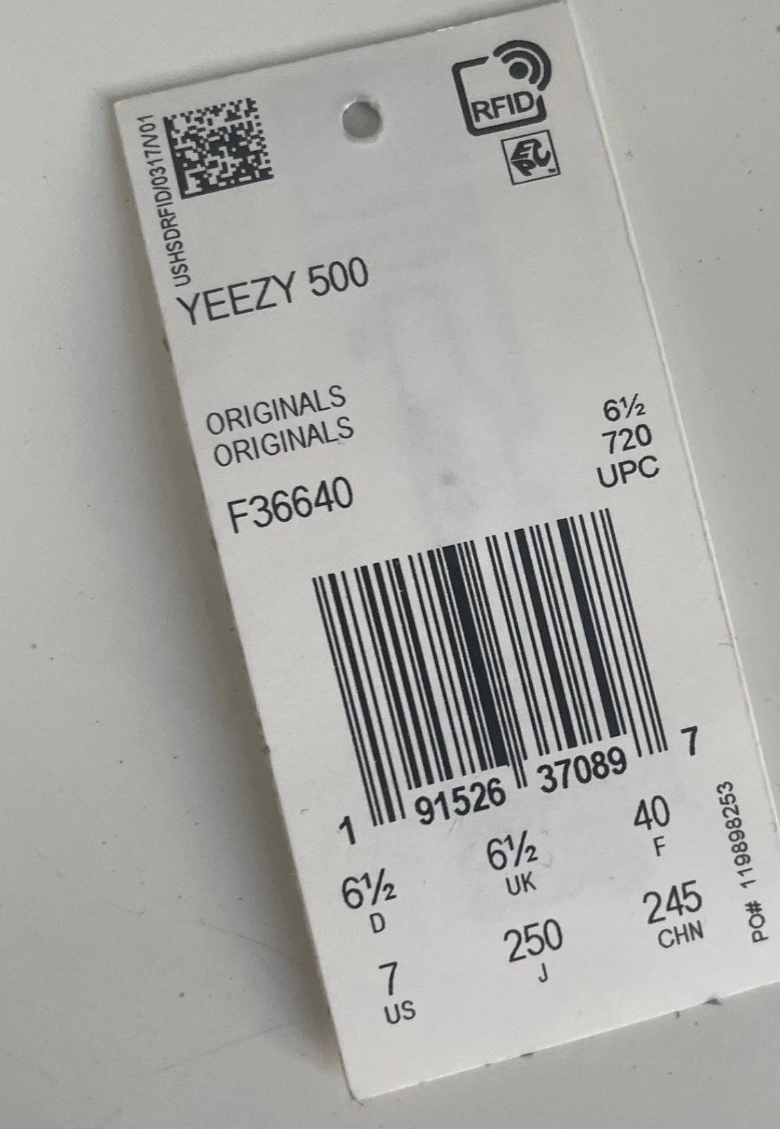 Adidas Men Size 7 F36640 Adidas Yeezy 500 Utility Black Shoes Size US 7 / EU 40 - 11 Thumbnail