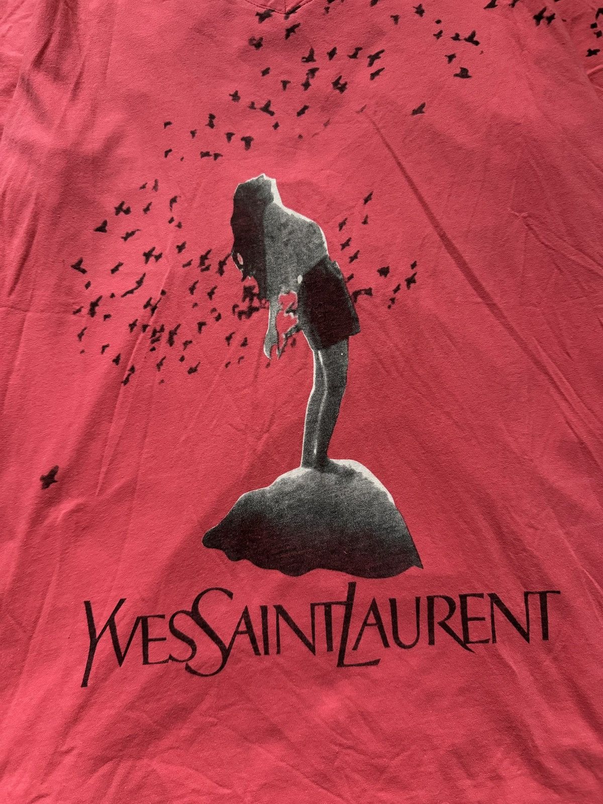 Designer × Vintage × Yves Saint Laurent Yves Saint Laurent YSL 2000s vintage v-neck t-shirt Y2K Size XL / US 12-14 / IT 48-50 - 4 Thumbnail