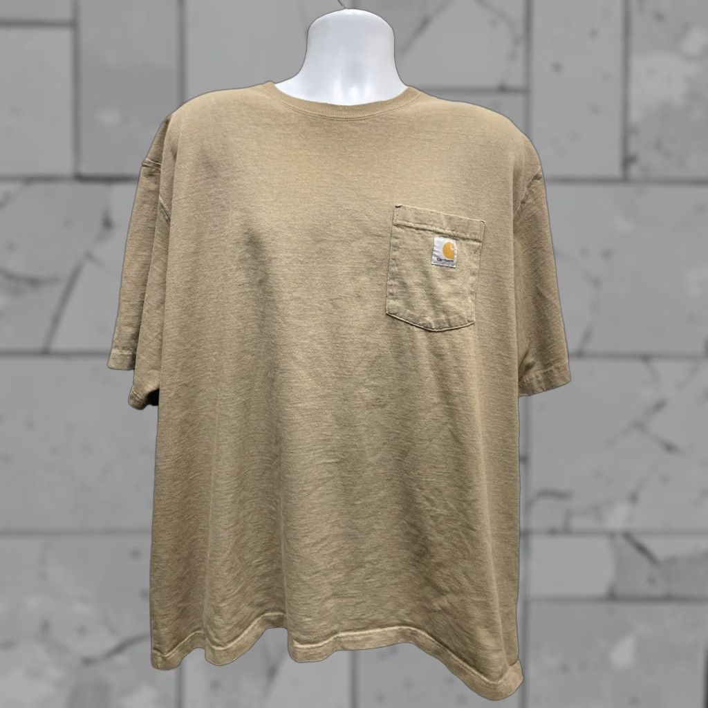 Carhartt Carhartt Men's K87 Medium Short Sleeve T-Shirt Desert Crew Neck Cotton Brown Regular Short Sleeve Mens M Size US M / EU 48-50 / 2 - 1 Thumbnail