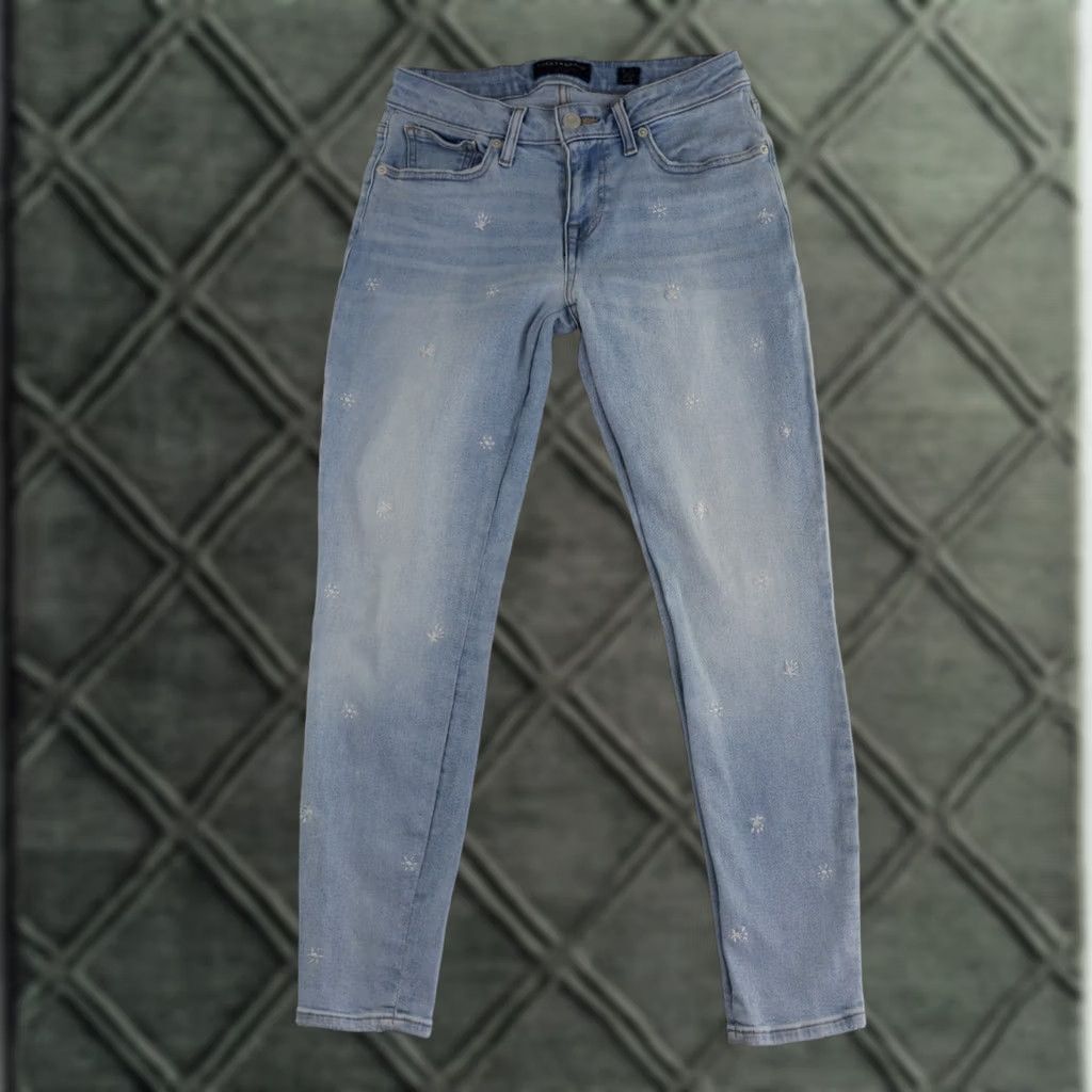 Lucky Brand Lucky Brand Womens Jeans Size 4/27 Low Rise Lolita Skinny Embroidered Denim Blue Pants Size 27" / US 4 / IT 40 - 1 Thumbnail