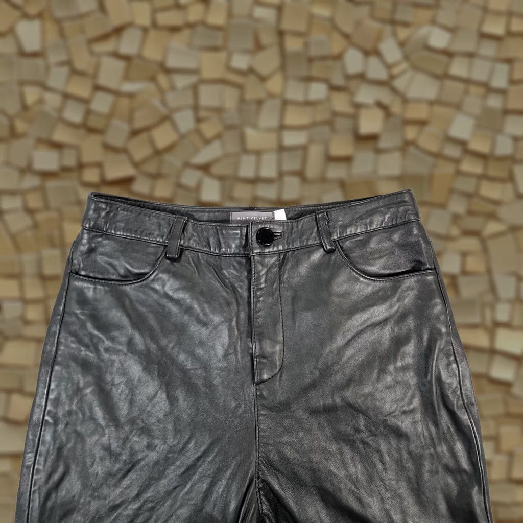 Vintage Mint Velvet Womens Leather Trousers Black 12 UK Straight Leg Pants Mens? (Note: final answer should be the optimized title only) Size 34" / US 12 / IT 48 - 1 Thumbnail