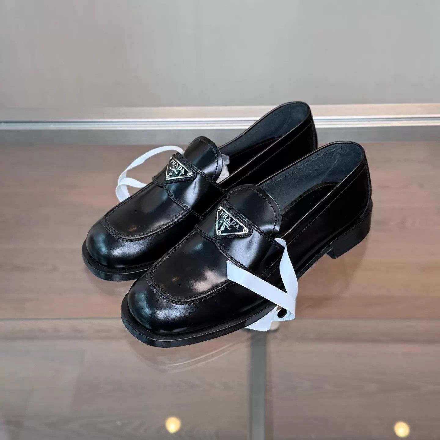 Prada Prada Triangle Logo Loafer EUR 39 Size US 8.5 / IT 38.5 - 1 Thumbnail