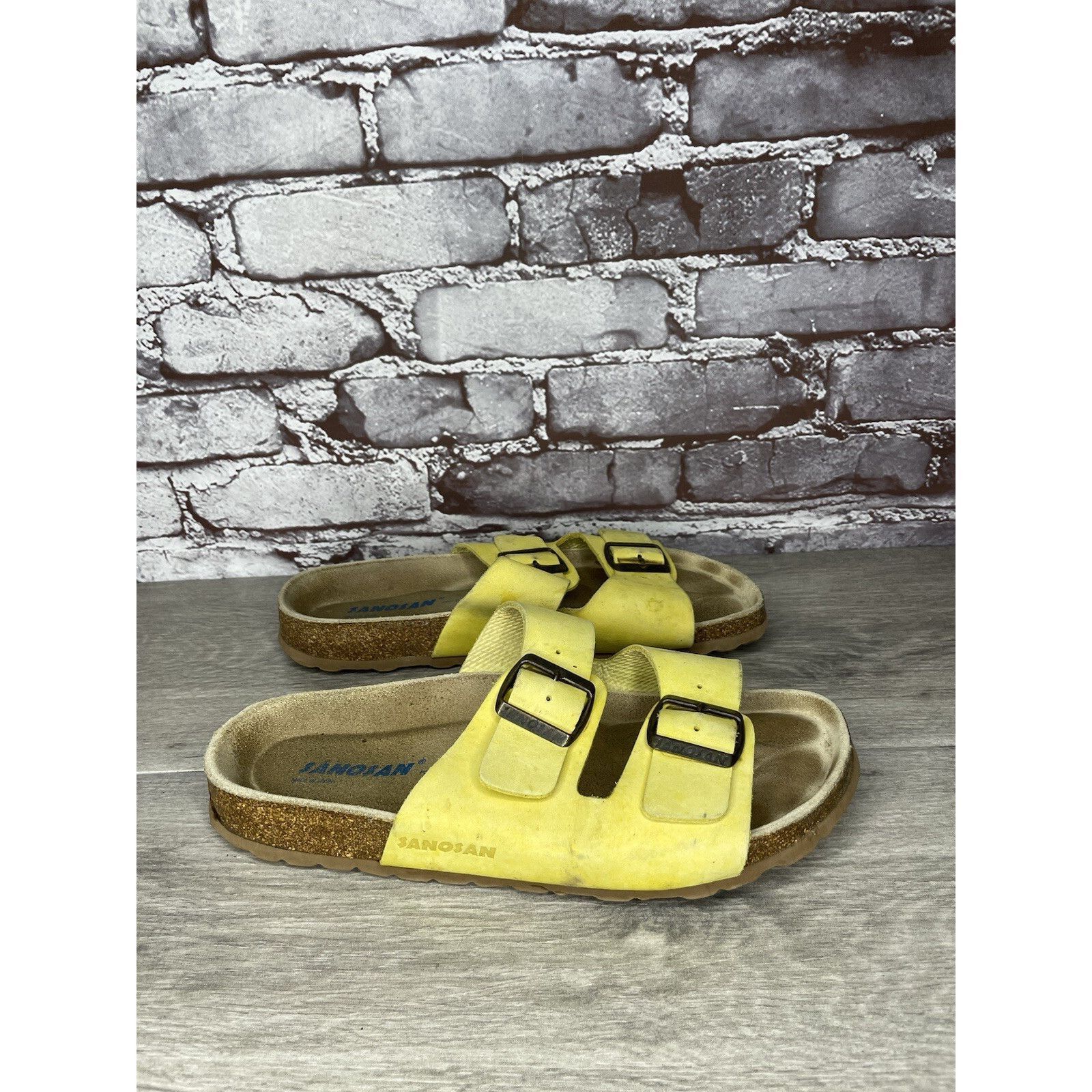 Other Sanosan Yellow Leather Arizona Slides Casual Cork Sandals Wo Size US 9.5 / IT 39.5 - 16 Thumbnail