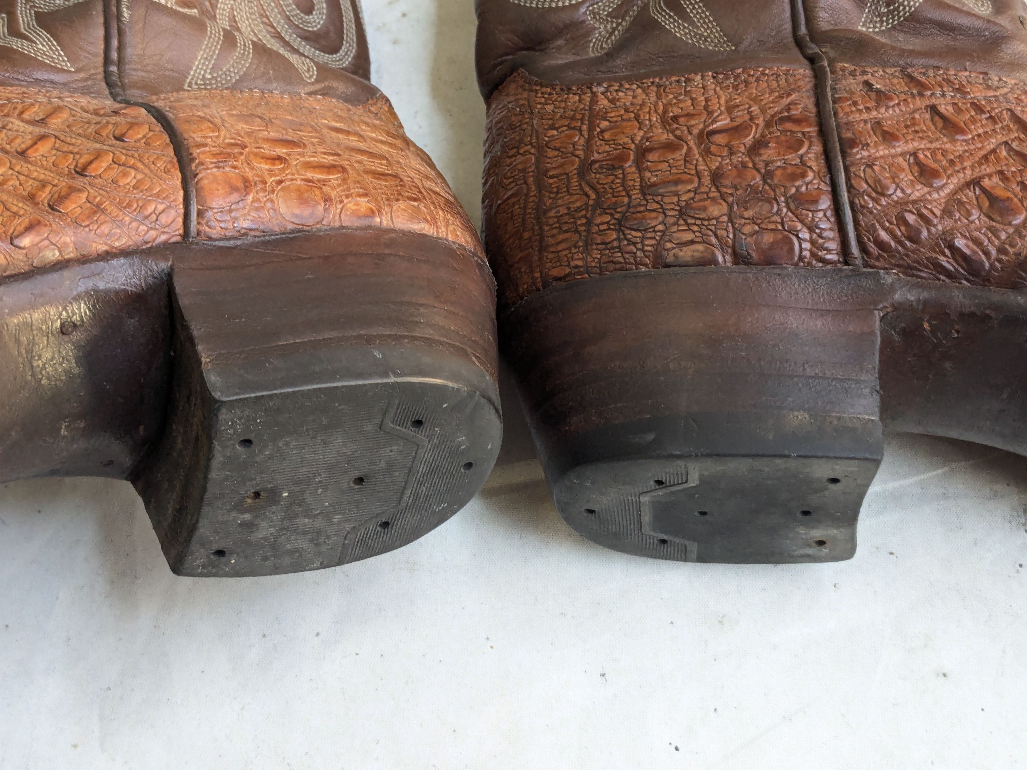 Justin Boots Justin Cowboy Boots Brown 12 B Hornback Lizard Leather Size US 12 / EU 45 - 13 Thumbnail