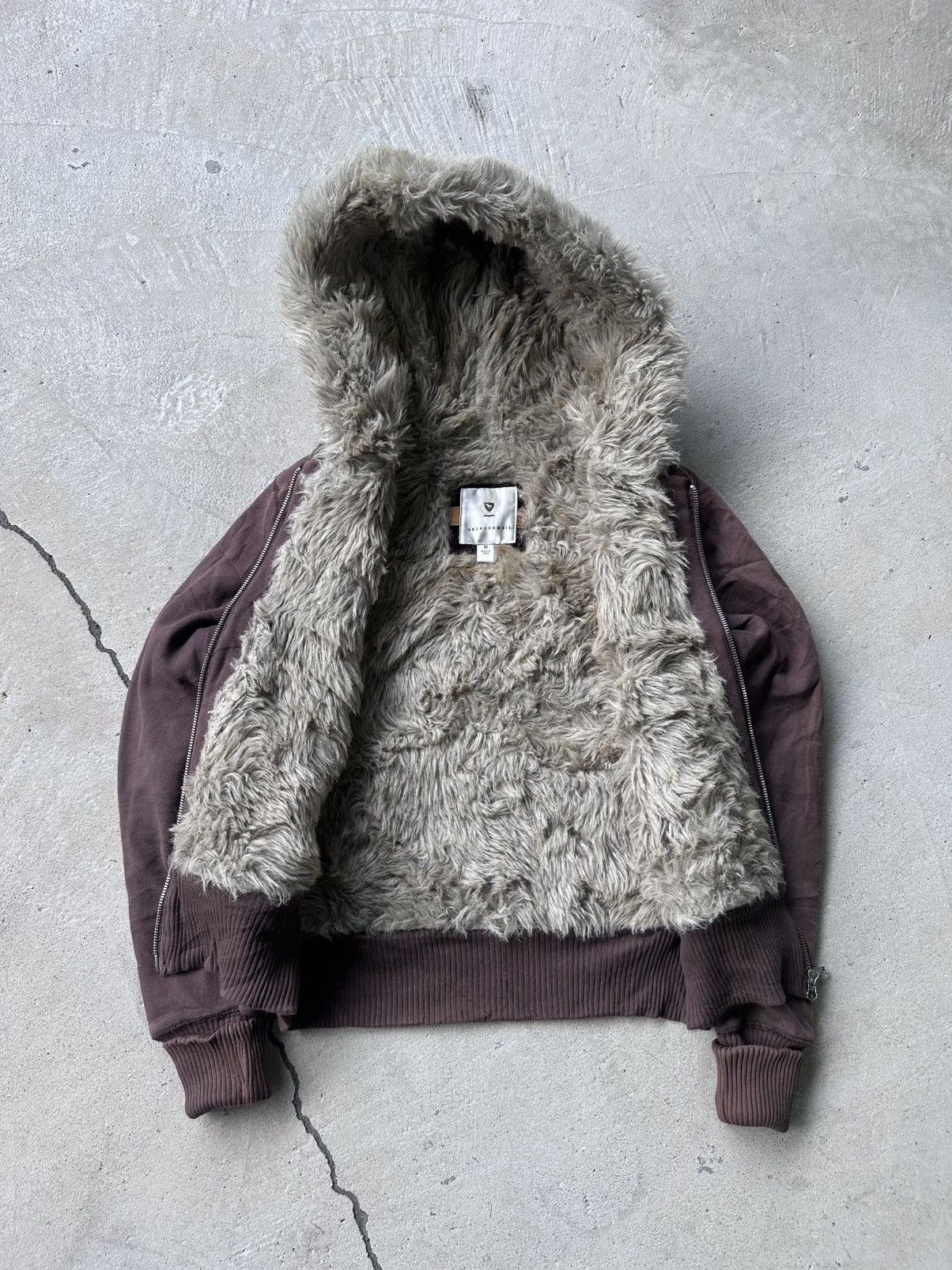 Abercrombie & Fitch Vintage Abercrombie & Fitch Fur Hoodie Size M / US 6-8 / IT 42-44 - 4 Thumbnail
