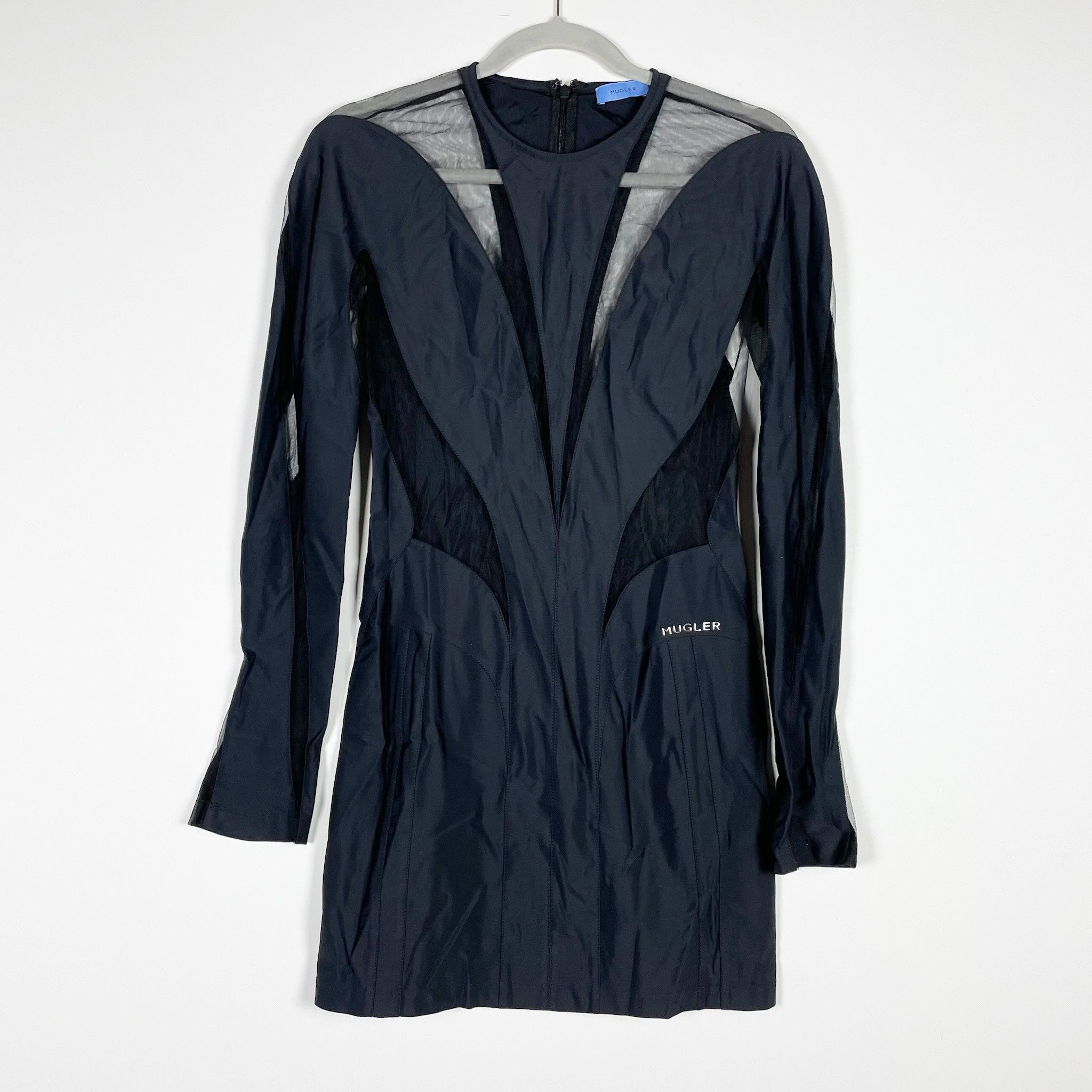 Mugler Mugler Logo Plaque Sheer Panel Long Sleeve Size L / US 10 / IT 46 - 1 Thumbnail