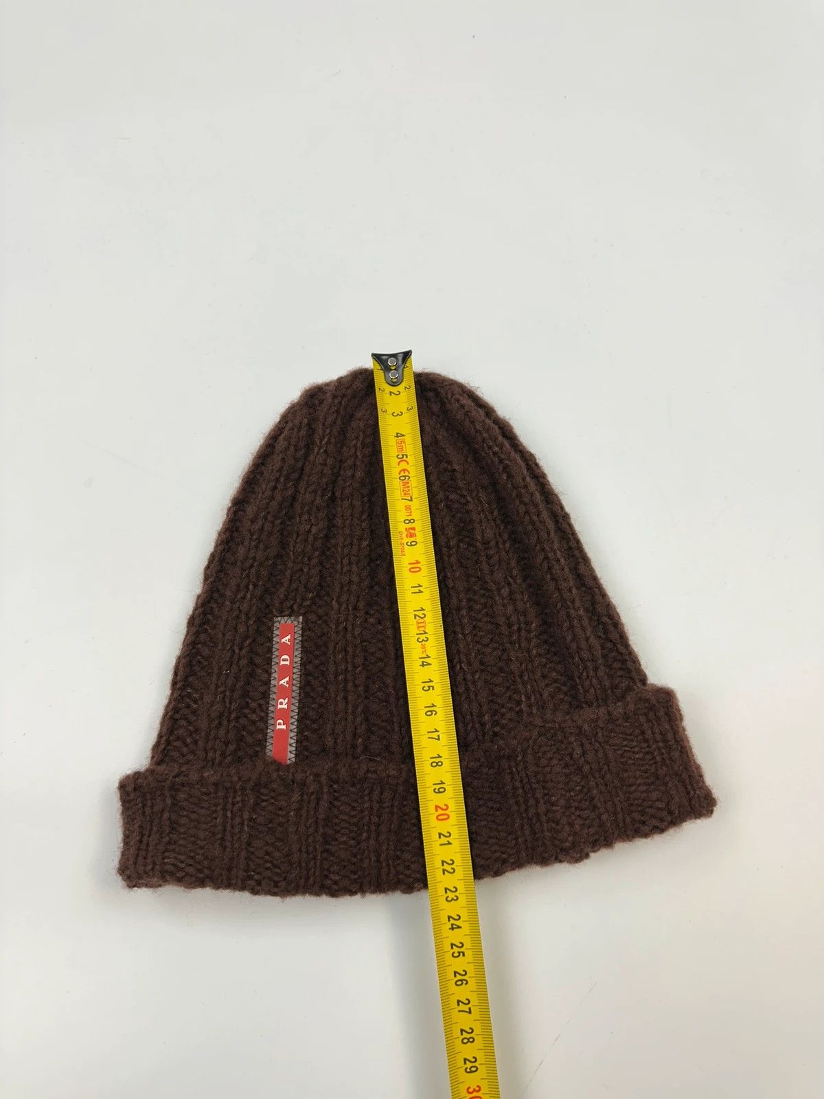 Prada Prada Sport FW2014 Brown Wool Knitted Beanie RedTab Size ONE SIZE - 6 Thumbnail