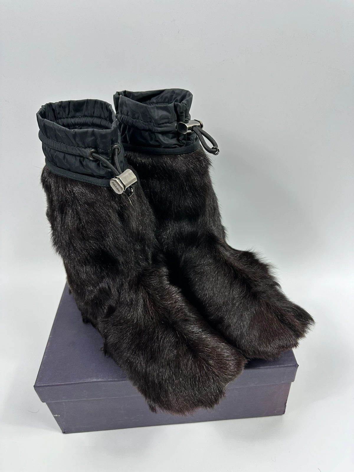 Prada Prada Sport FW99 Brown Fur Yeti Boots Size US 9 / IT 39 - 11 Thumbnail