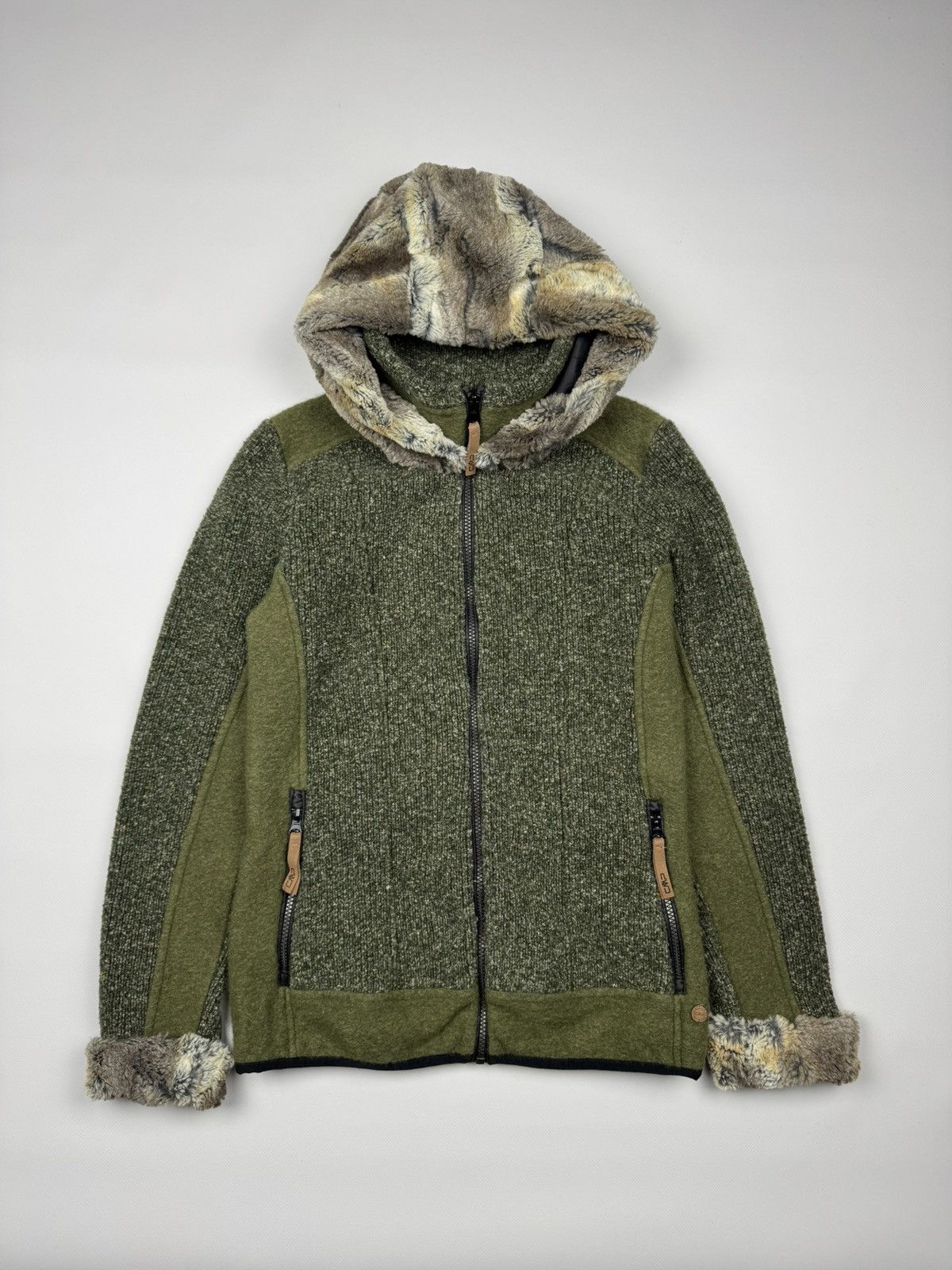 Japanese Brand Vintage Faux Fur Y2k Wool Zip Hoodie Size S / US 4 / IT 40 - 1 Thumbnail