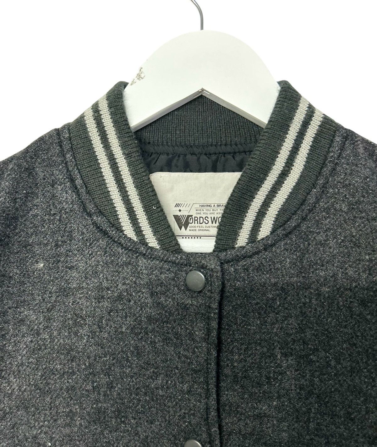 Vintage 🔥 VINTAGE WORDS WORTH Wool Varsity Jacket Size US L / EU 52-54 / 3 - 9 Thumbnail