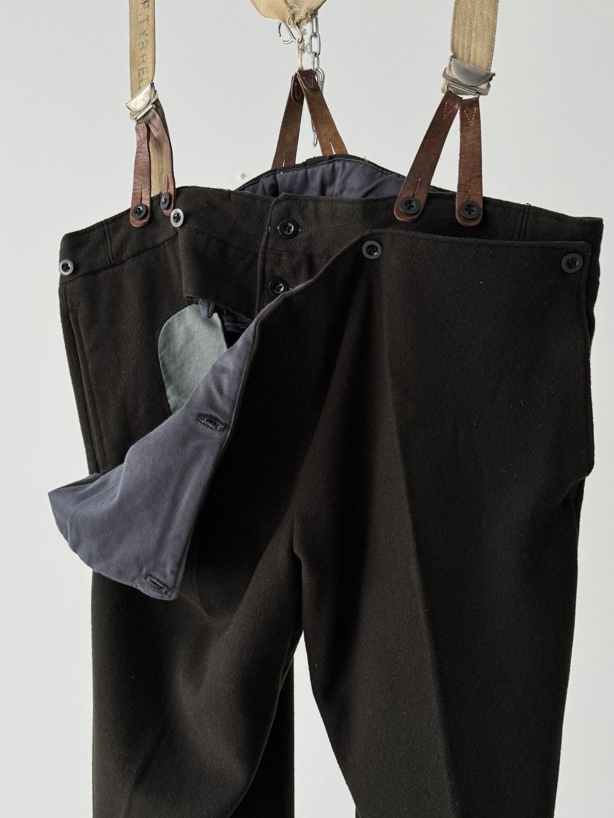 Japanese Brand ≈1950s European Workwear Rancho Brown Heavy Wool Pants Size US 38 / EU 54 - 2 Thumbnail