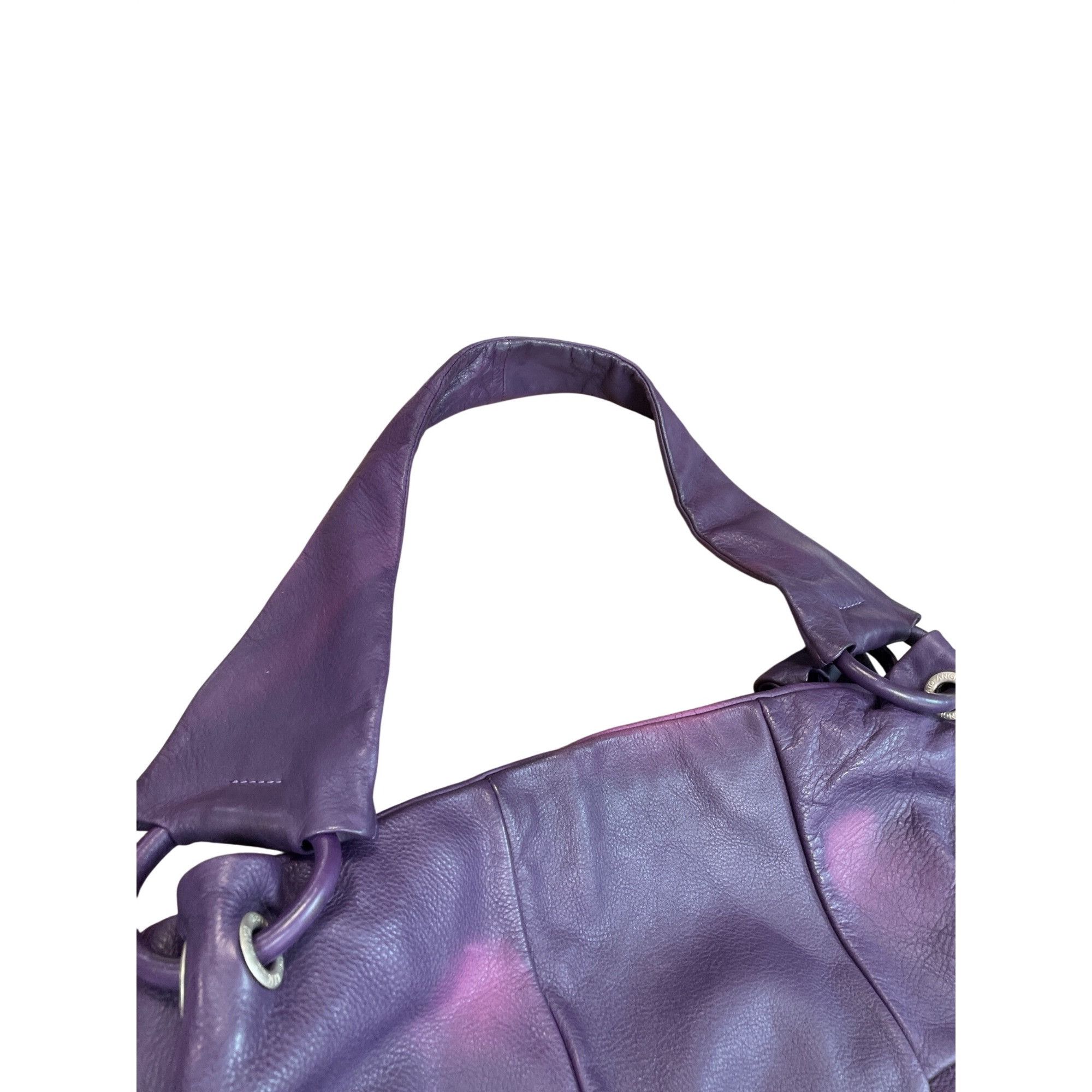 Other Renato Angi Vintage womans purple silver leather hobo should Size ONE SIZE - 2 Thumbnail