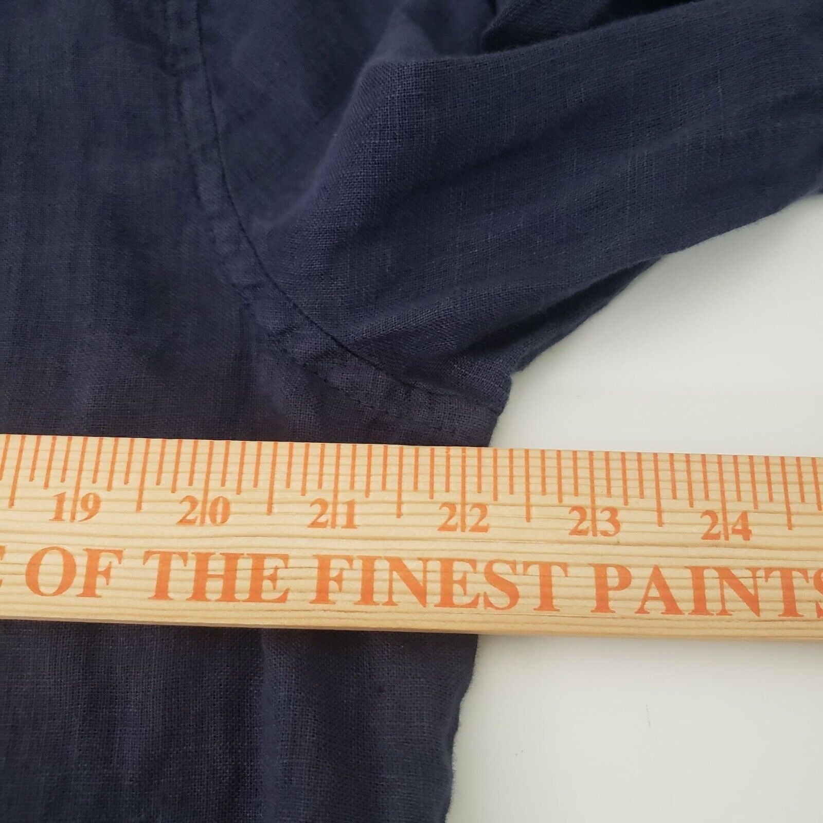 Designer NEW Athoa Athens Linen Shirt Mens Size Medium Night Blue Size M / US 6-8 / IT 42-44 - 11 Thumbnail