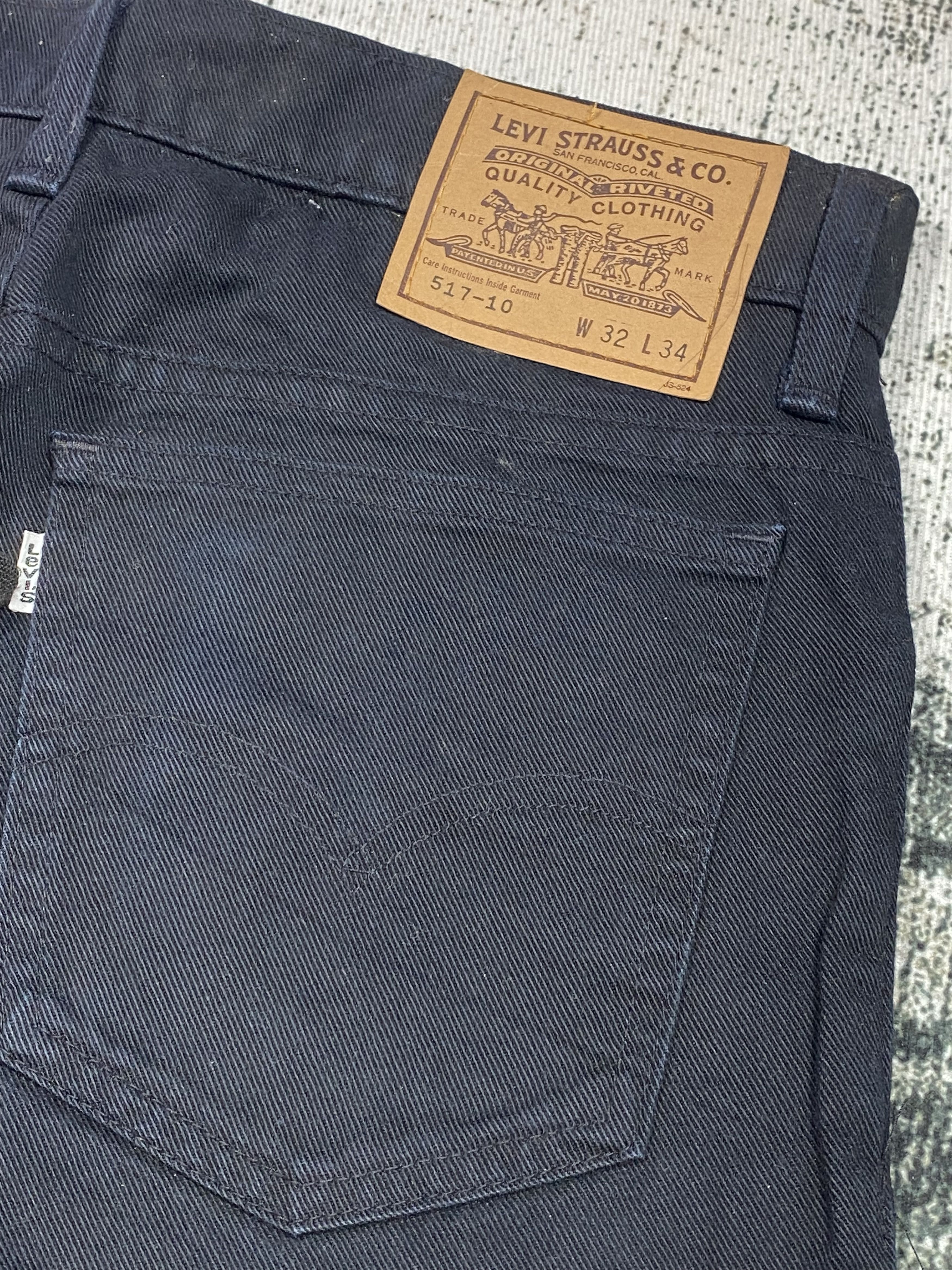 Levi's Levis 517 Jeans Bootcut Super Black Size US 31 - 10 Thumbnail