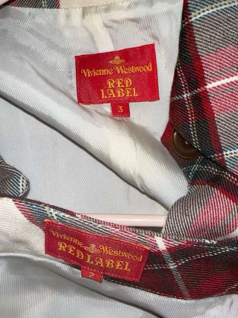 Vivienne Westwood Vivienne Westwood Red checkered dress jacket Size L / US 10 / IT 46 - 4 Thumbnail