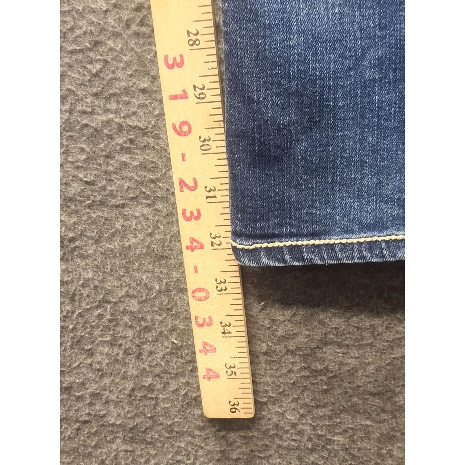 Ariat Ariat REAL Denim Jeans Womens 32x32 Regular Bootcut Stretch Distressed Blue Cotton Denim 5-Pocket Design Cowboy Horse Rodeo Cowgirl - Mens/Womens Size 24" / US 00 / IT 34 - 5 Thumbnail