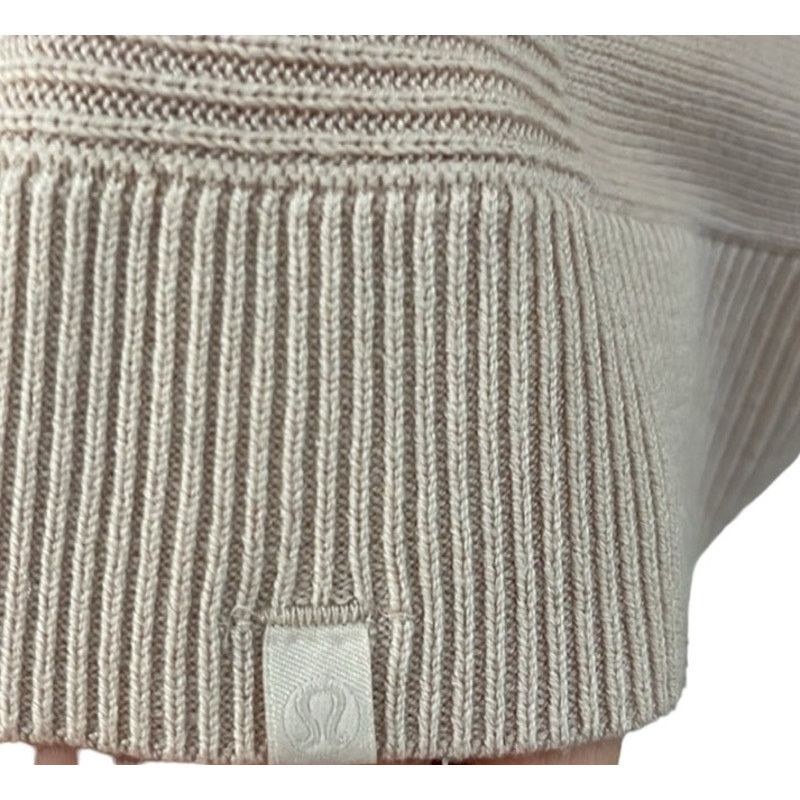 Lululemon Lululemon Cashlu Knit Pullover in Oatmeal, Size 8 Size M / US 6-8 / IT 42-44 - 4 Thumbnail