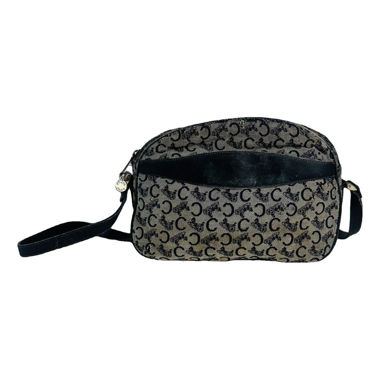 Celine Triomphe Vintage Black Cotton Handbag Size ONE SIZE - 1 Thumbnail