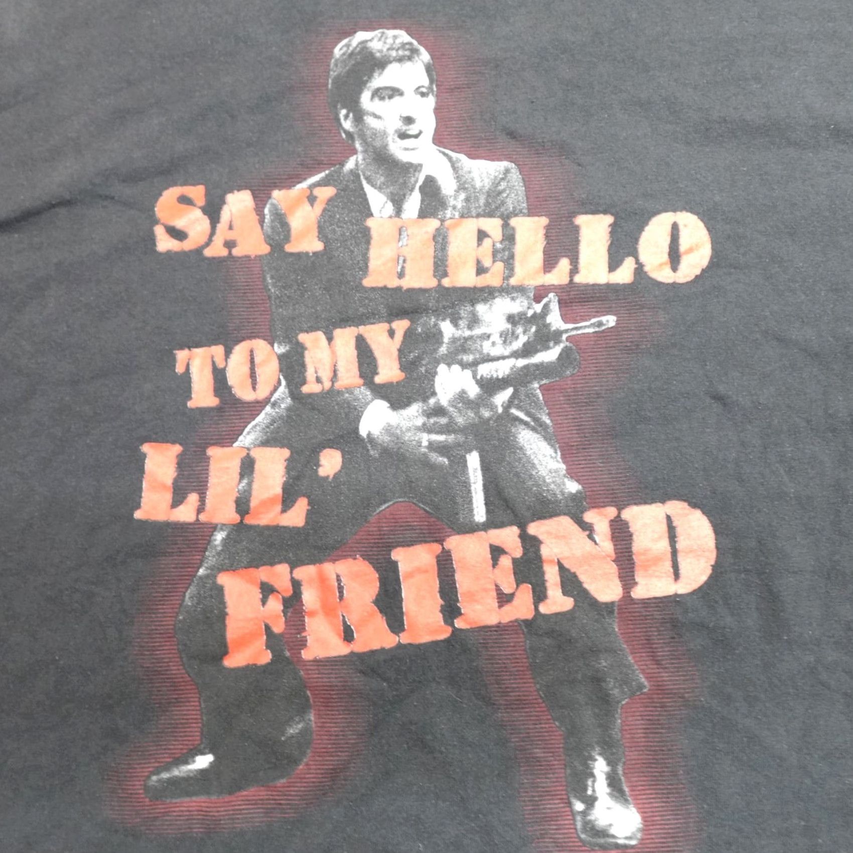 Vintage VINTAGE Scarface Shirt 2XL Black 2004 Universal Say Hello to My Lil' Friend Shirt Mens Short Sleeve Crew Neck Cotton Blend Jersey Logo Graphic Print Size US XXL / EU 58 / 5 - 2 Thumbnail
