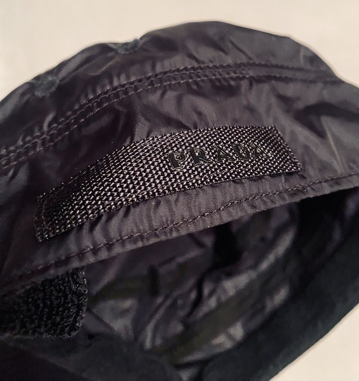 Prada Prada 🇮🇹 Blue Nylon Logo Techno Stripe Cadet Cap Vintage NWT Size ONE SIZE - 6 Thumbnail