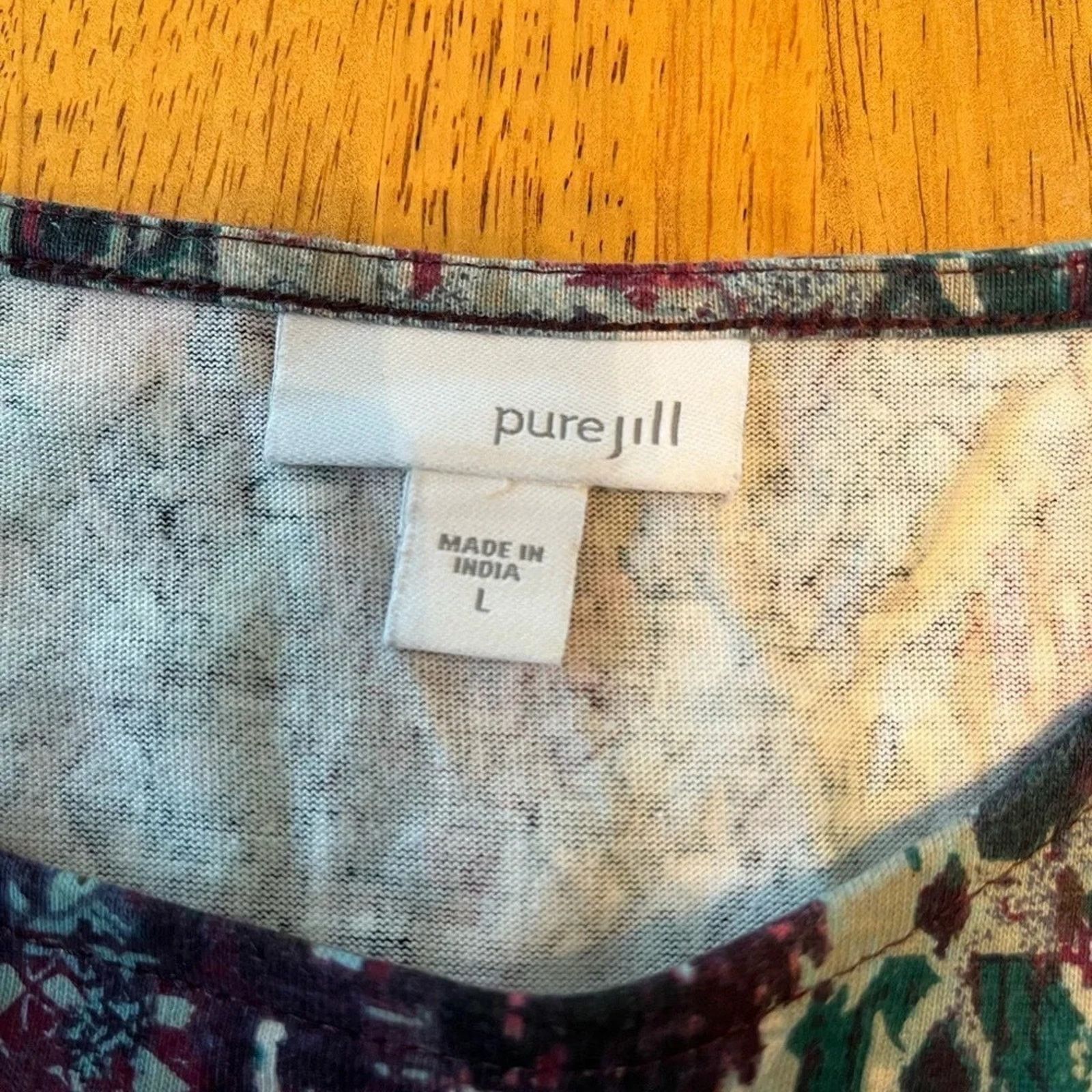 J. Jill Pure Jill long sleeved shirt tail tee, size large. Size L / US 10 / IT 46 - 2 Thumbnail