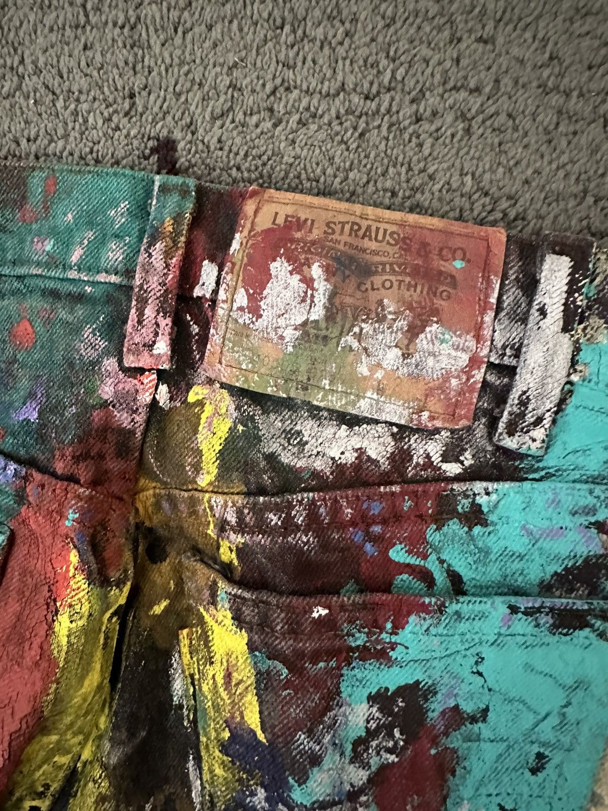 Levi's Vintage Hand-Painted Levis 90’s Size US 30 / EU 46 - 5 Thumbnail