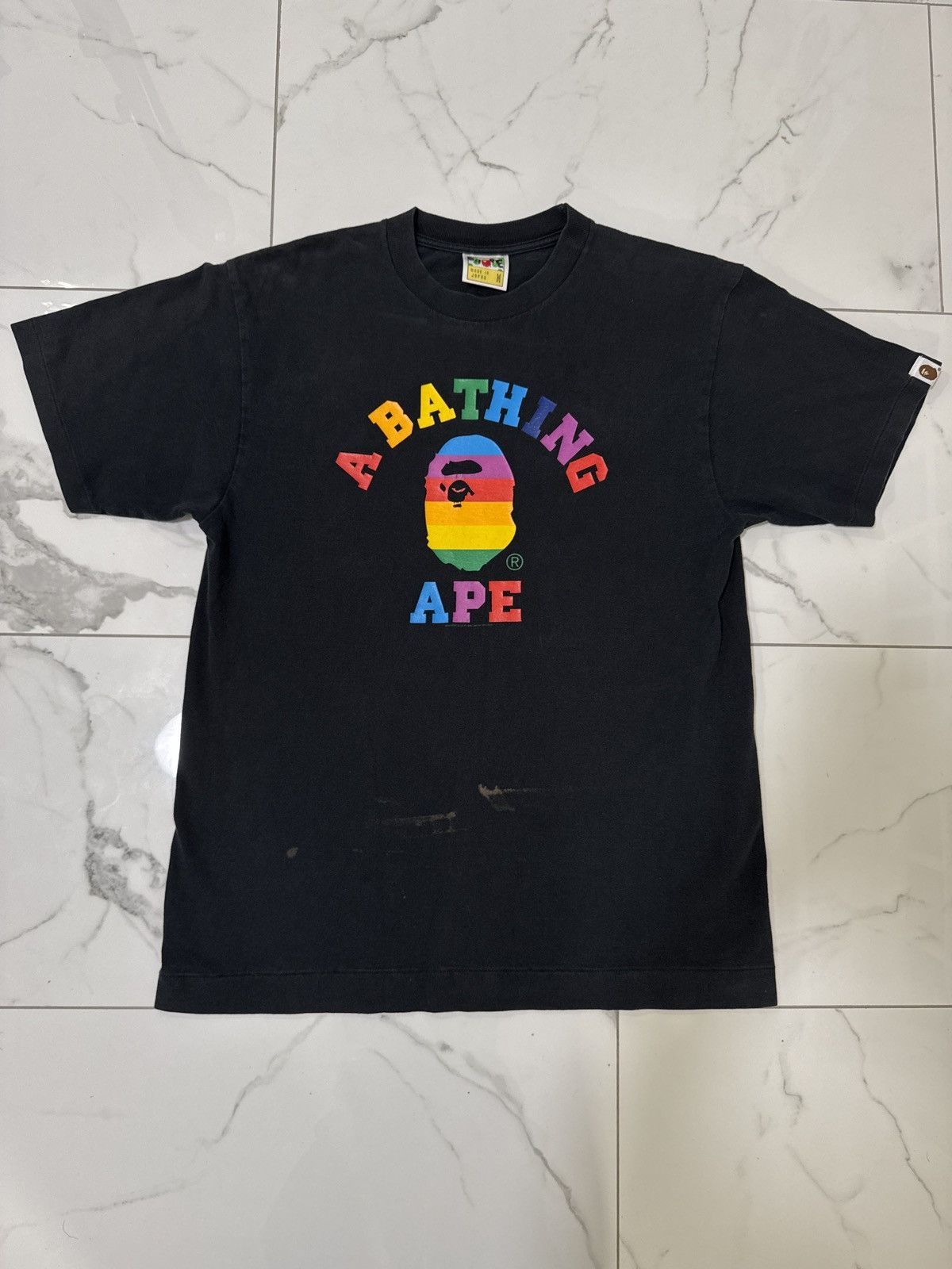 Bape Bape Multicolor Rainbow College Tee Size US M / EU 48-50 / 2 - 1 Thumbnail