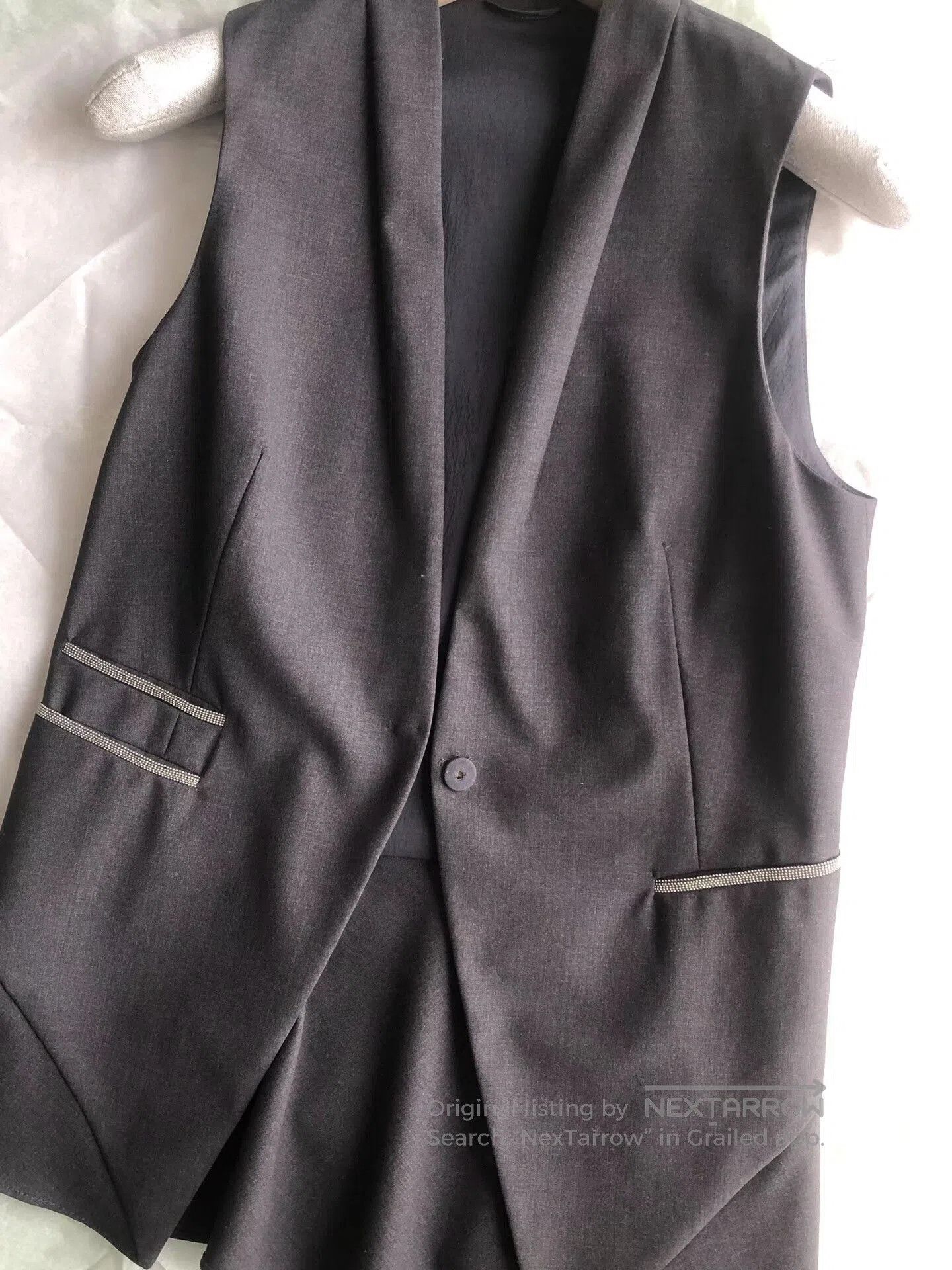 Brunello Cucinelli Brunello Cucinelli Beaded Wool Vest. Size US XS / EU 42 / 0 - 3 Thumbnail