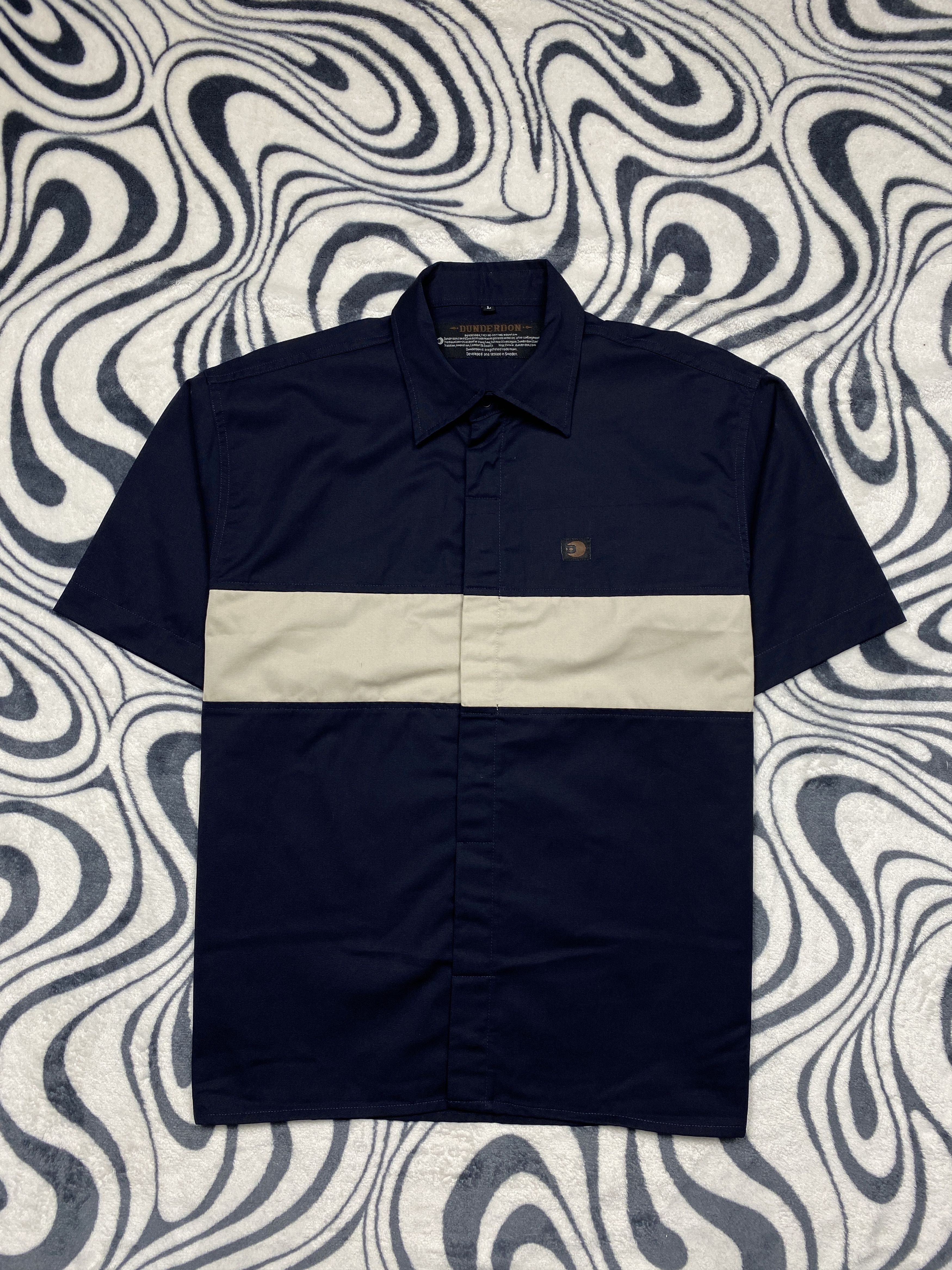Dunderdon × Vintage Dunderdon Vintage Mens Short Sleeve Shirt Size US L / EU 52-54 / 3 - 1 Thumbnail