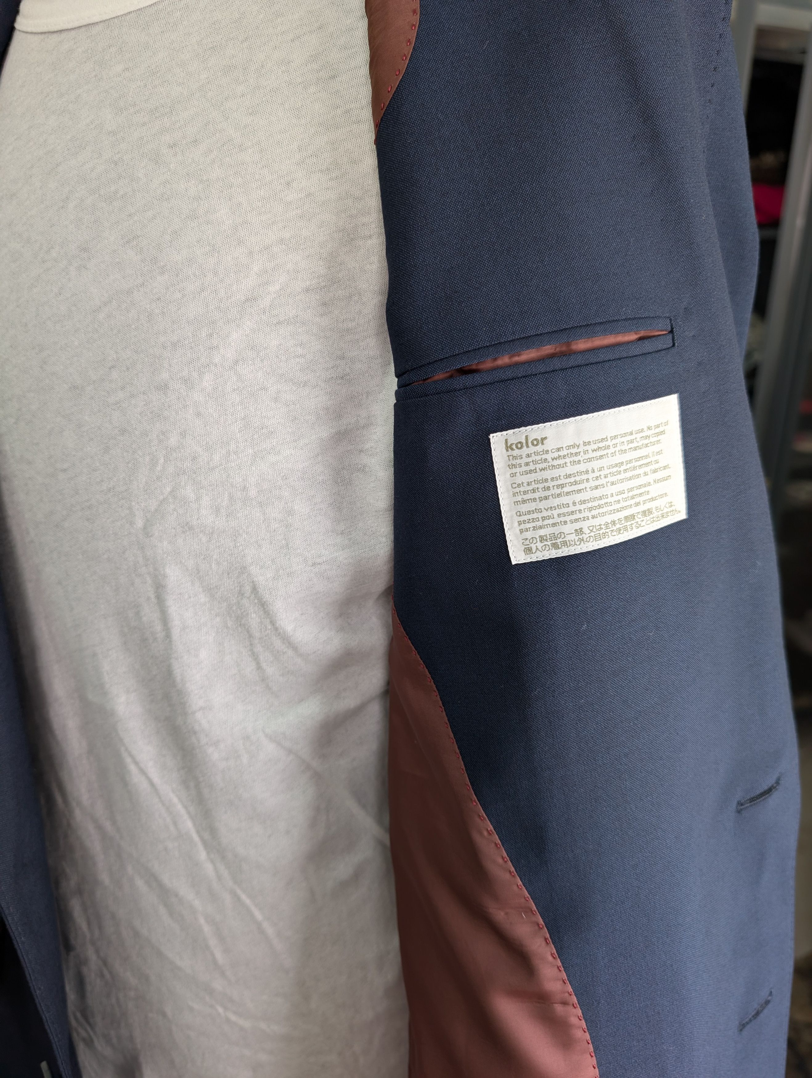 Kolor SS24 Navy Suit Jacket Size US M / EU 48-50 / 2 - 6 Thumbnail