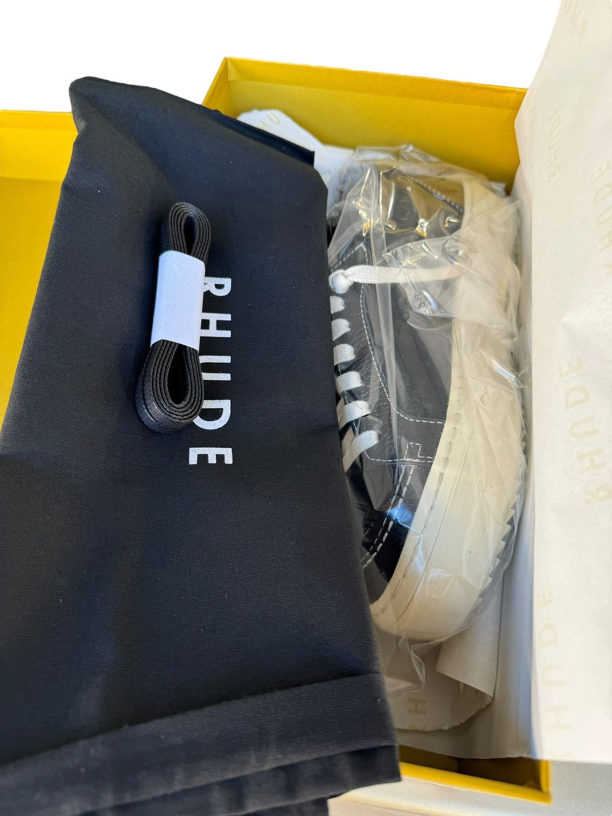 Rhude V1 Black Suede Leather Lo Sneaker Size US 12 / EU 45 - 8 Thumbnail