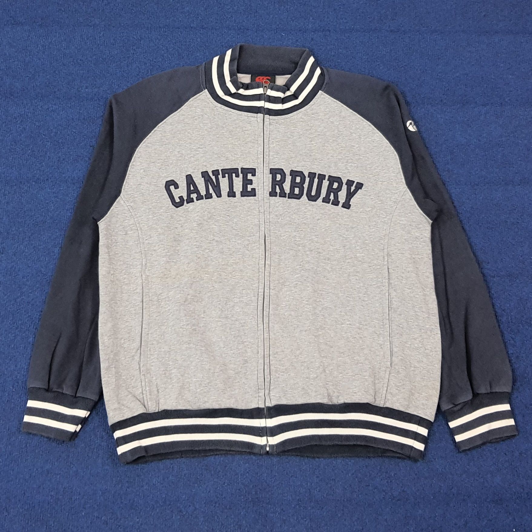 Vintage Canterbury Spell Out Raglan Zip Sweatshirt C271N15