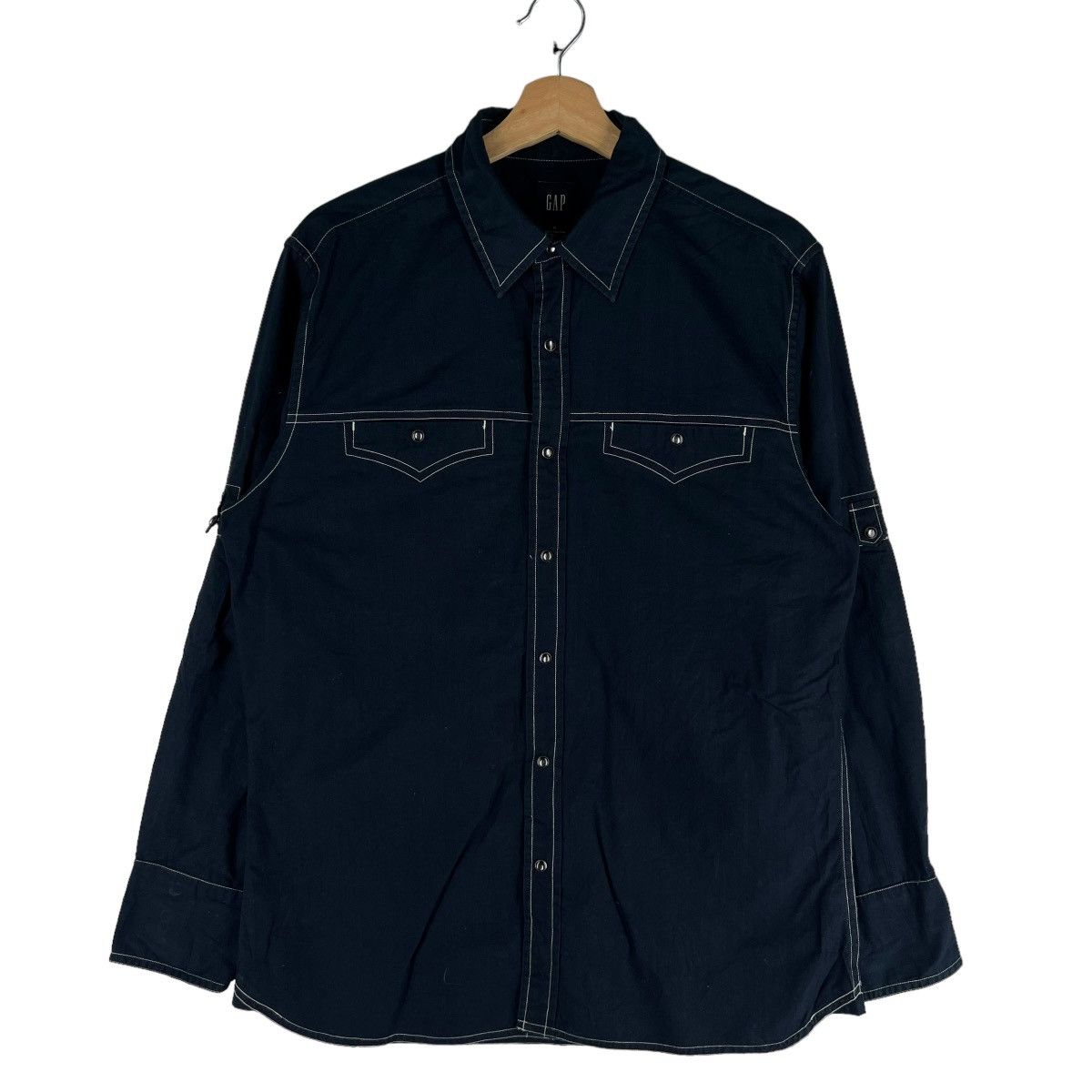 Japanese Brand 🔥VINTAGE WORK CHORE JACKET GAP DENIM ISSEY MIYAKE Size US M / EU 48-50 / 2 - 1 Thumbnail