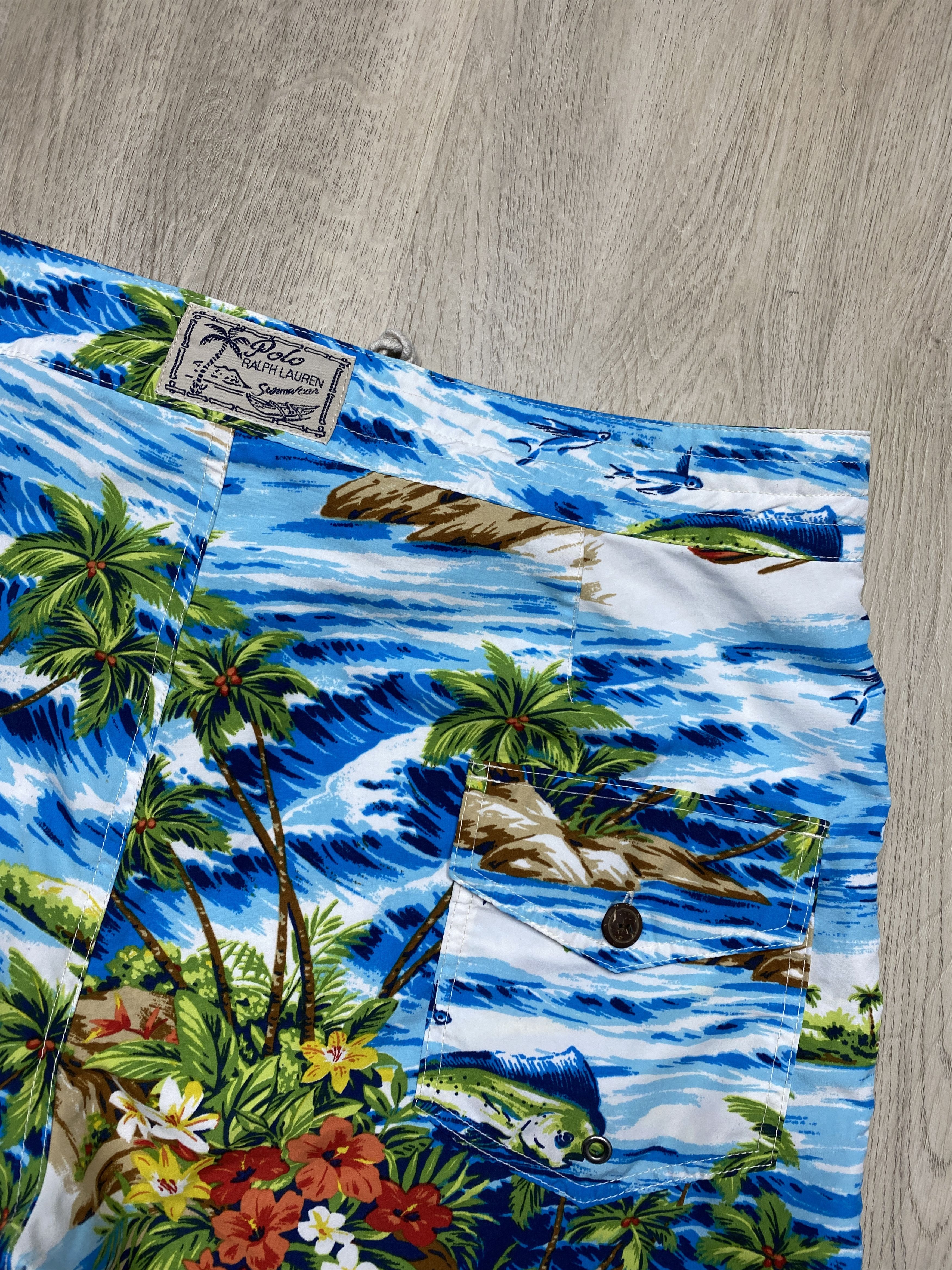 Polo Ralph Lauren × Ralph Lauren Polo Ralph Lauren Vintage Mens Swimming Shorts Size US 36 / EU 52 - 8 Thumbnail