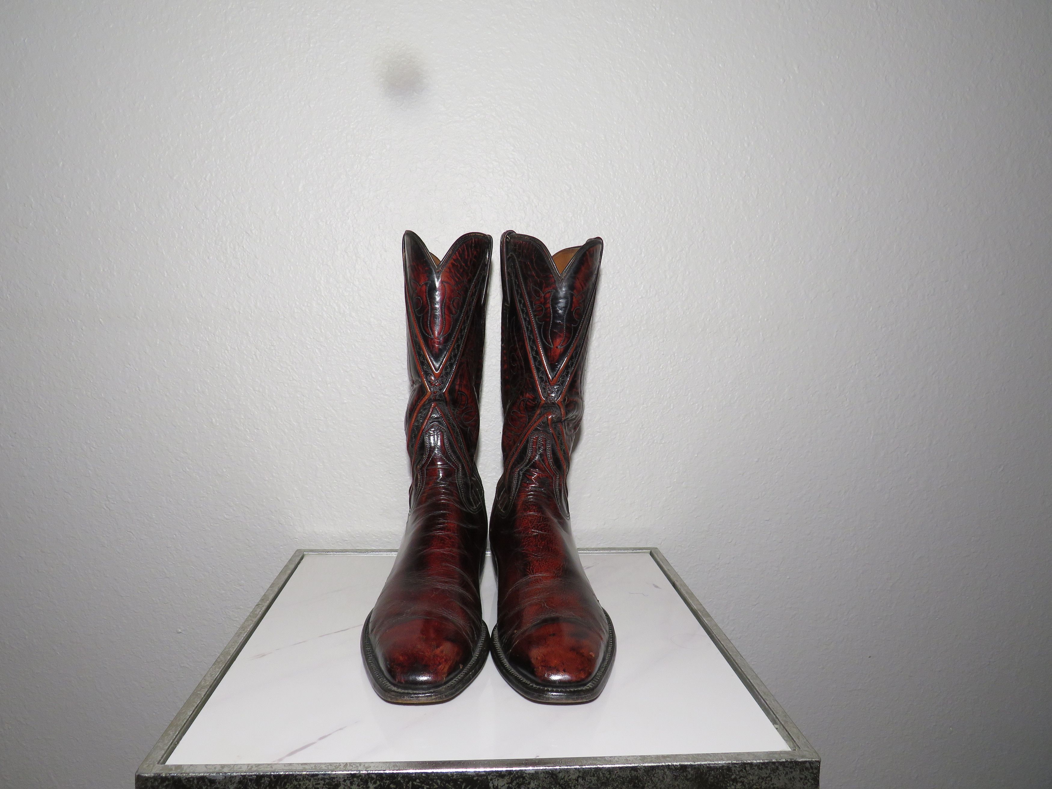 Lucchese Lucchese Boots Black Cherry Handmade Texas USA (Men’s) Size US 8 / EU 41 - 5 Thumbnail