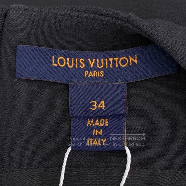 Louis Vuitton Louis Vuitton 22 Black Wool Zip Crew Neck Short Sleeve Dre Size XXS / US 00 / IT 34 - 5 Thumbnail