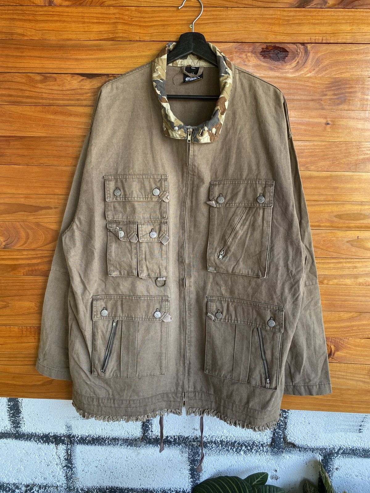 Vintage Vintage Y2K PNB Nation Utility Jacket XXL Brown Camo Collar Size US XXL / EU 58 / 5 - 9 Thumbnail