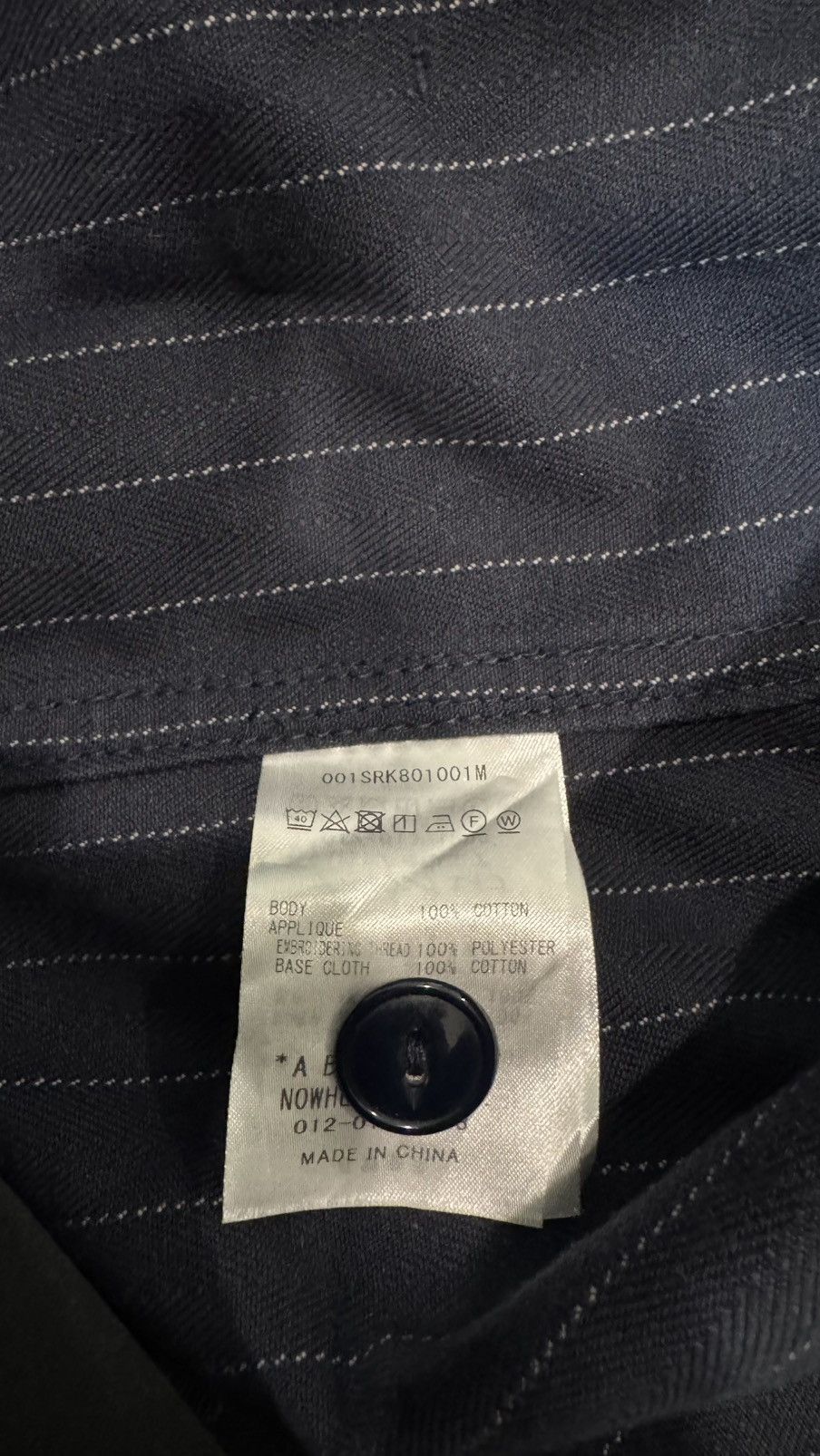 Bape Pinstripe Navy Baseball Jersey Size US M / EU 48-50 / 2 - 12 Thumbnail