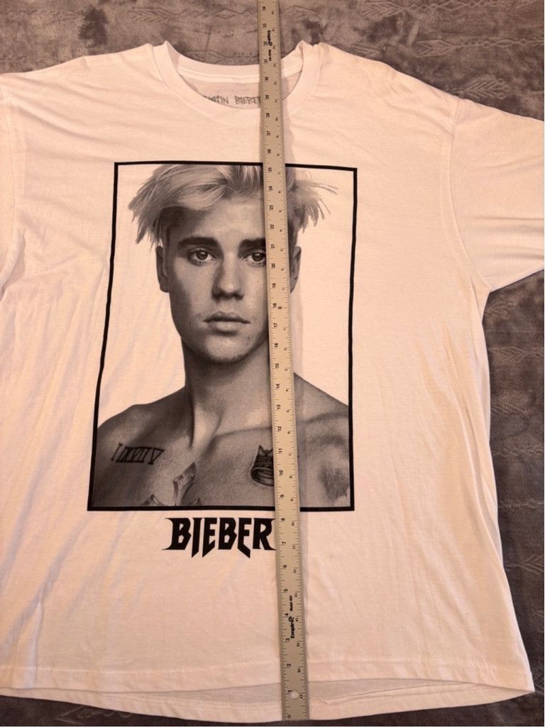 Justin Bieber Men's Justin Bieber Graphic T-shirt XXL White Size US XXL / EU 58 / 5 - 6 Thumbnail
