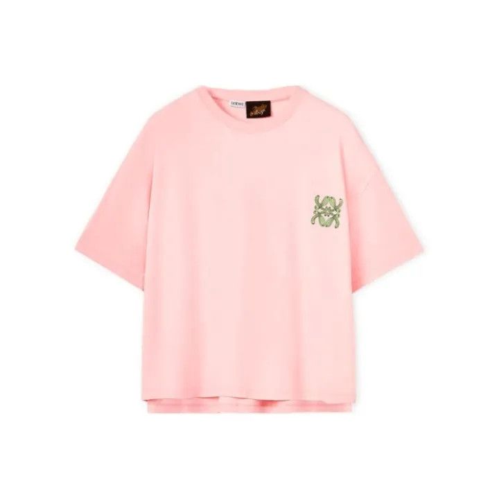 Loewe Loewe SS22 Pink Cactus Logo T-Shirt Size S / US 4 / IT 40 - 1 Thumbnail