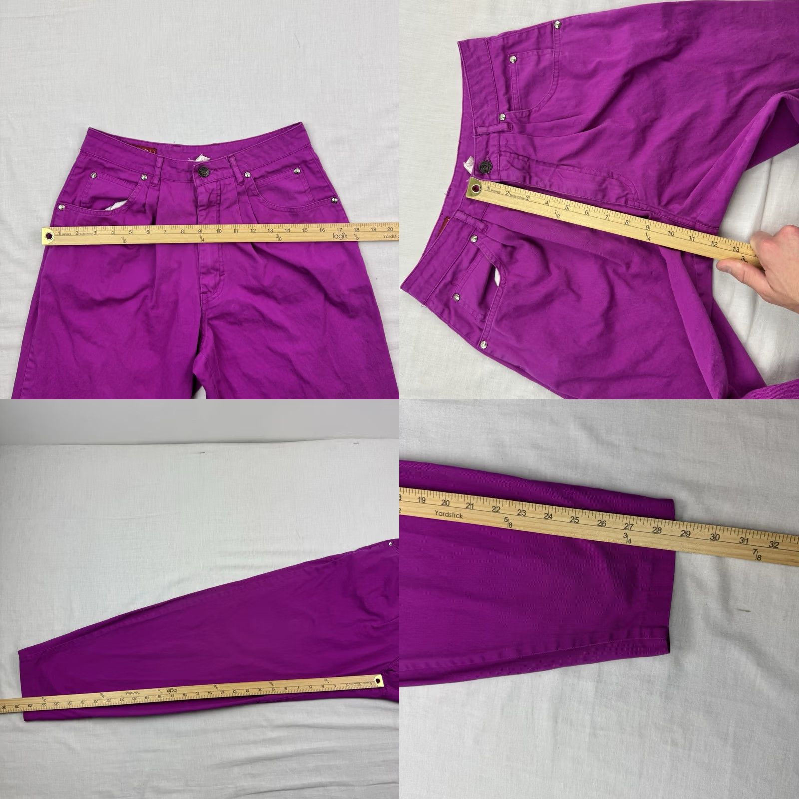 Vintage VINTAGE Sasson Pants Womens 10 High Waisted Mom Jeans 80s USA Pink Casual Hipster Size 32" / US 10 / IT 46 - 8 Thumbnail